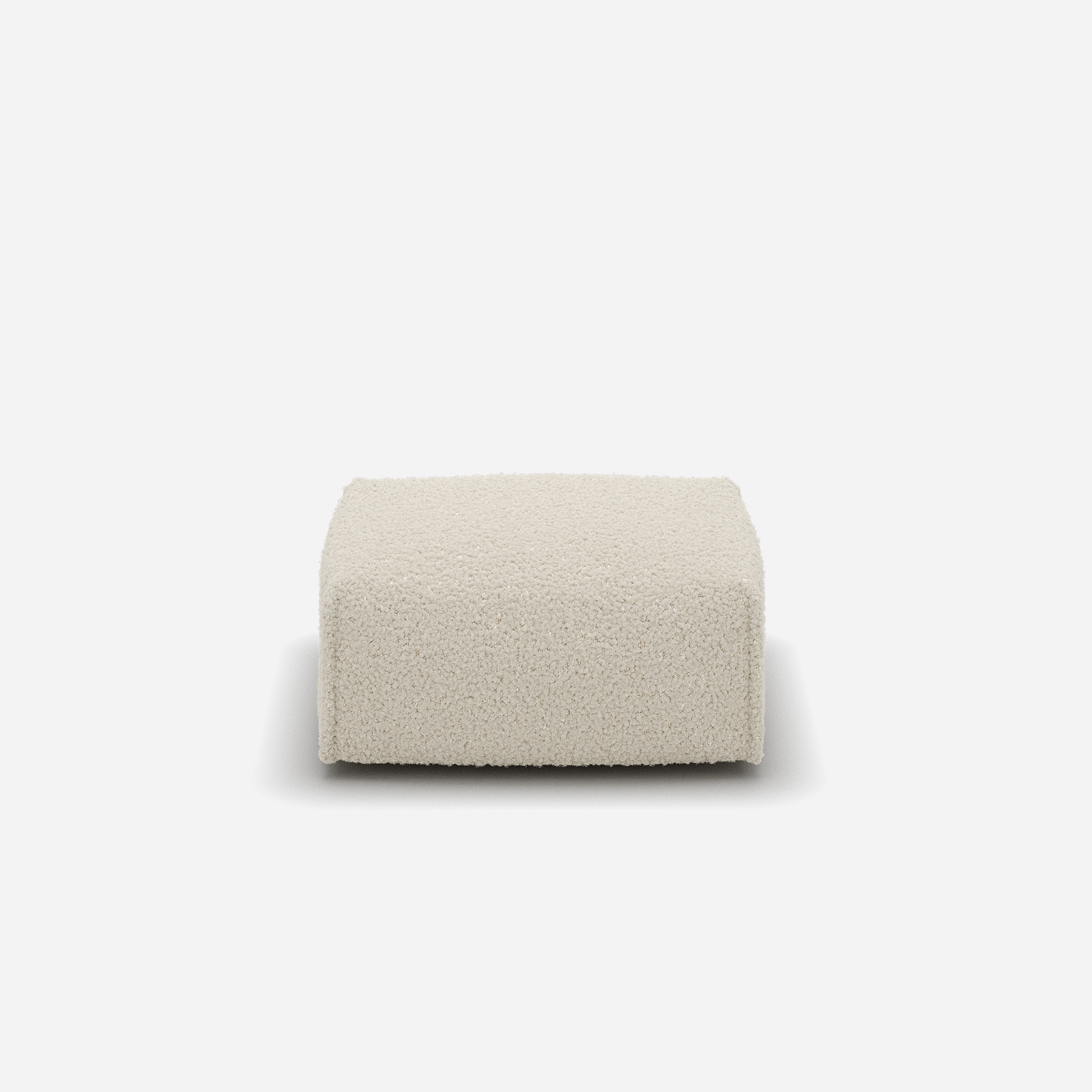 Float Square Ottoman | Cream Fleece