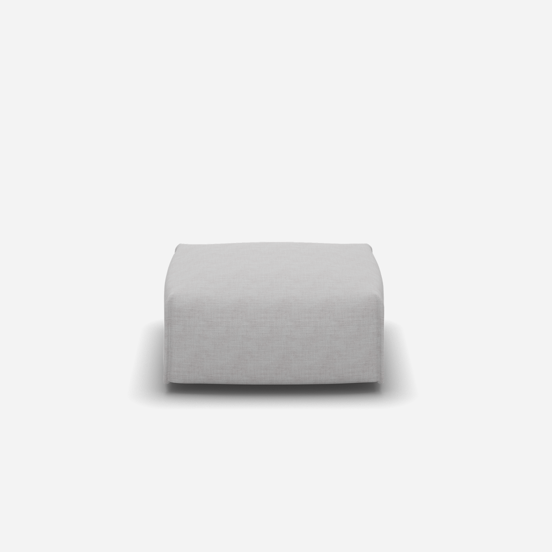 Float Square Ottoman | Ecru Weave