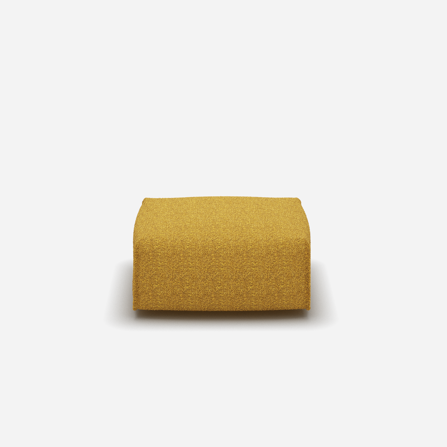 Float Square Ottoman | Mustard Boucle