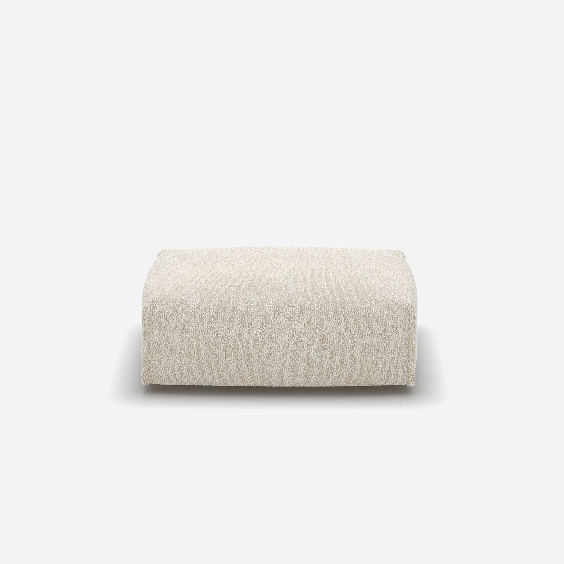 Float Rectangular Ottoman | Ecru Boucle