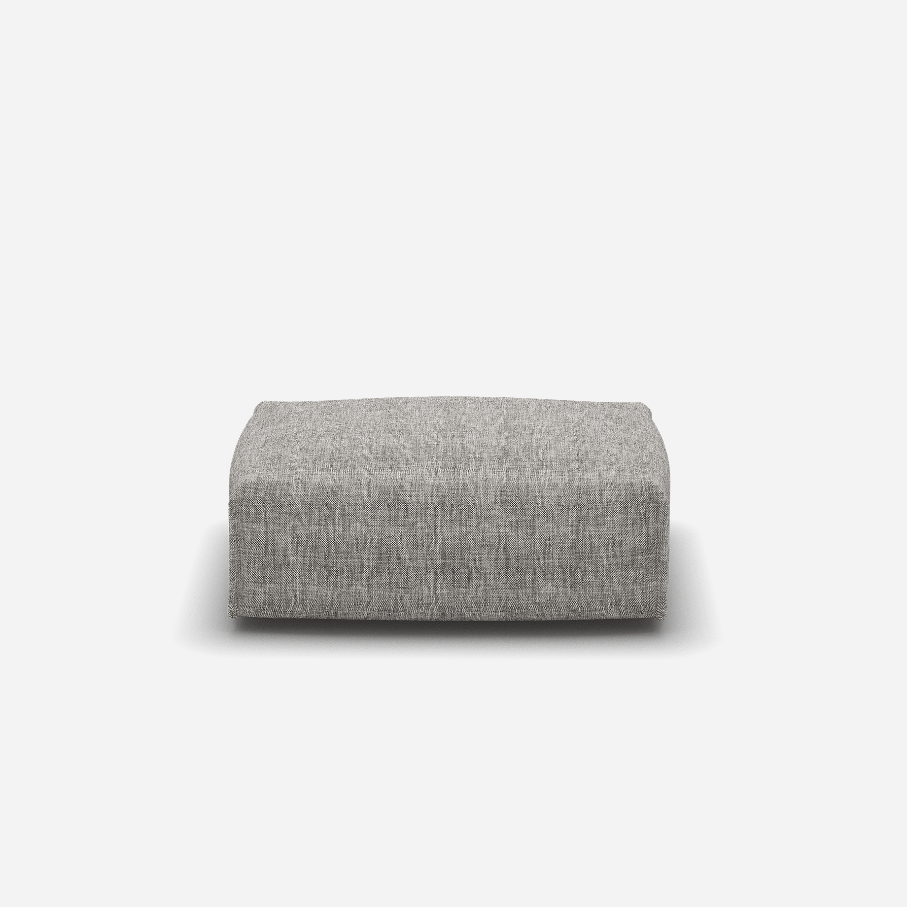 Float Rectangular Ottoman | Salt & Pepper Textured Weave