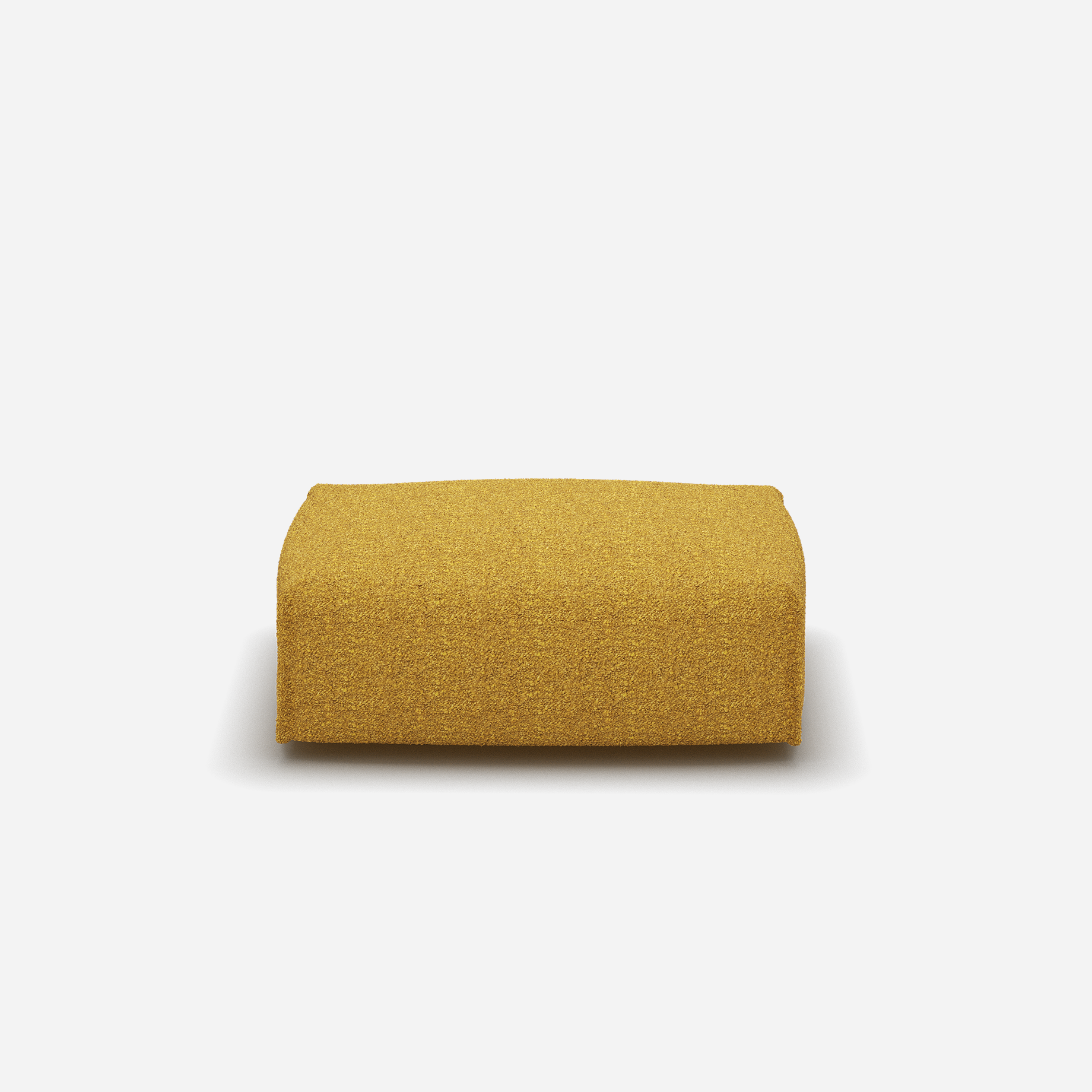 Float Rectangular Ottoman | Mustard Boucle