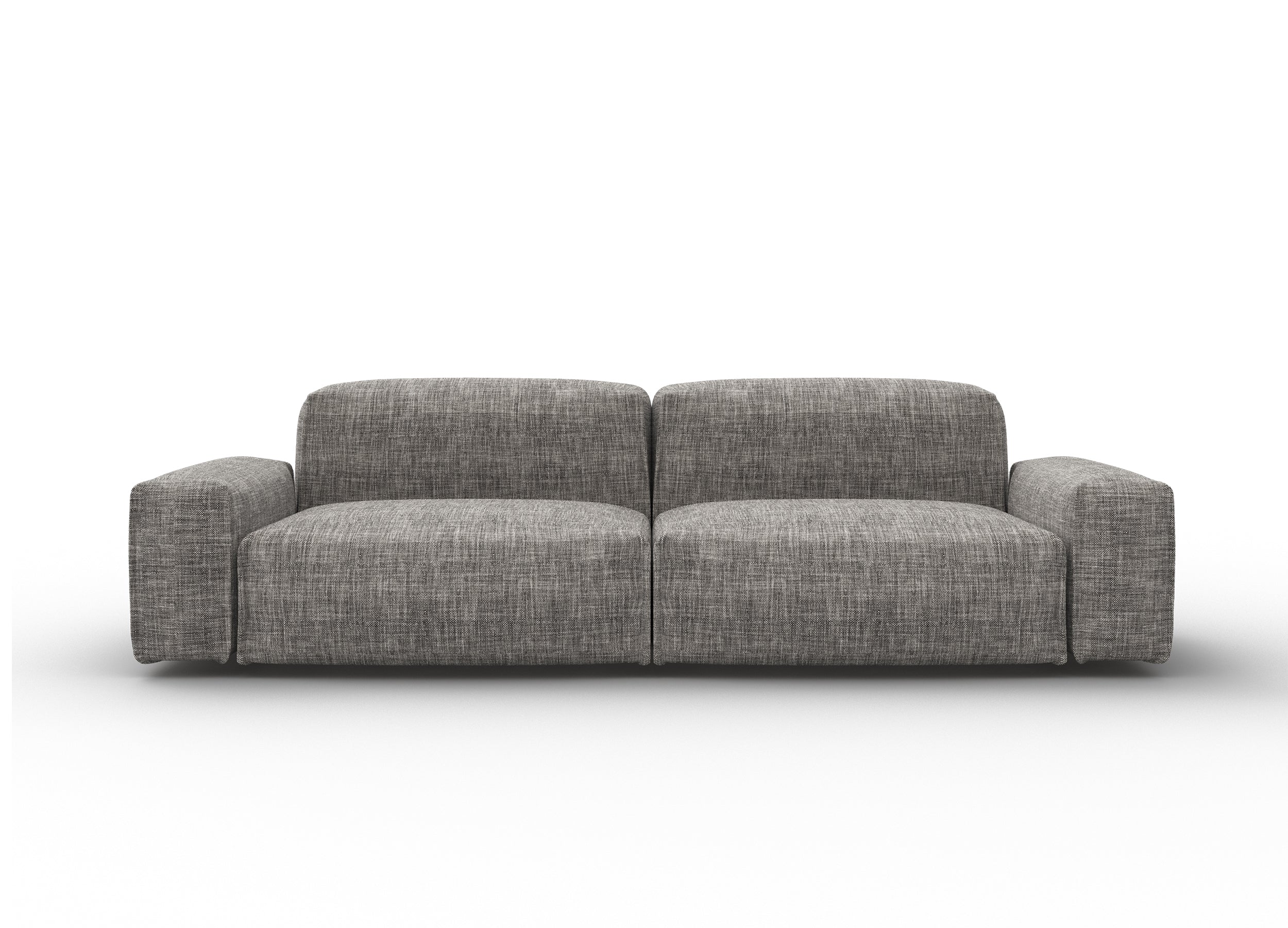 Float 3 Seater Sofa | Salt & Pepper Textured Weave