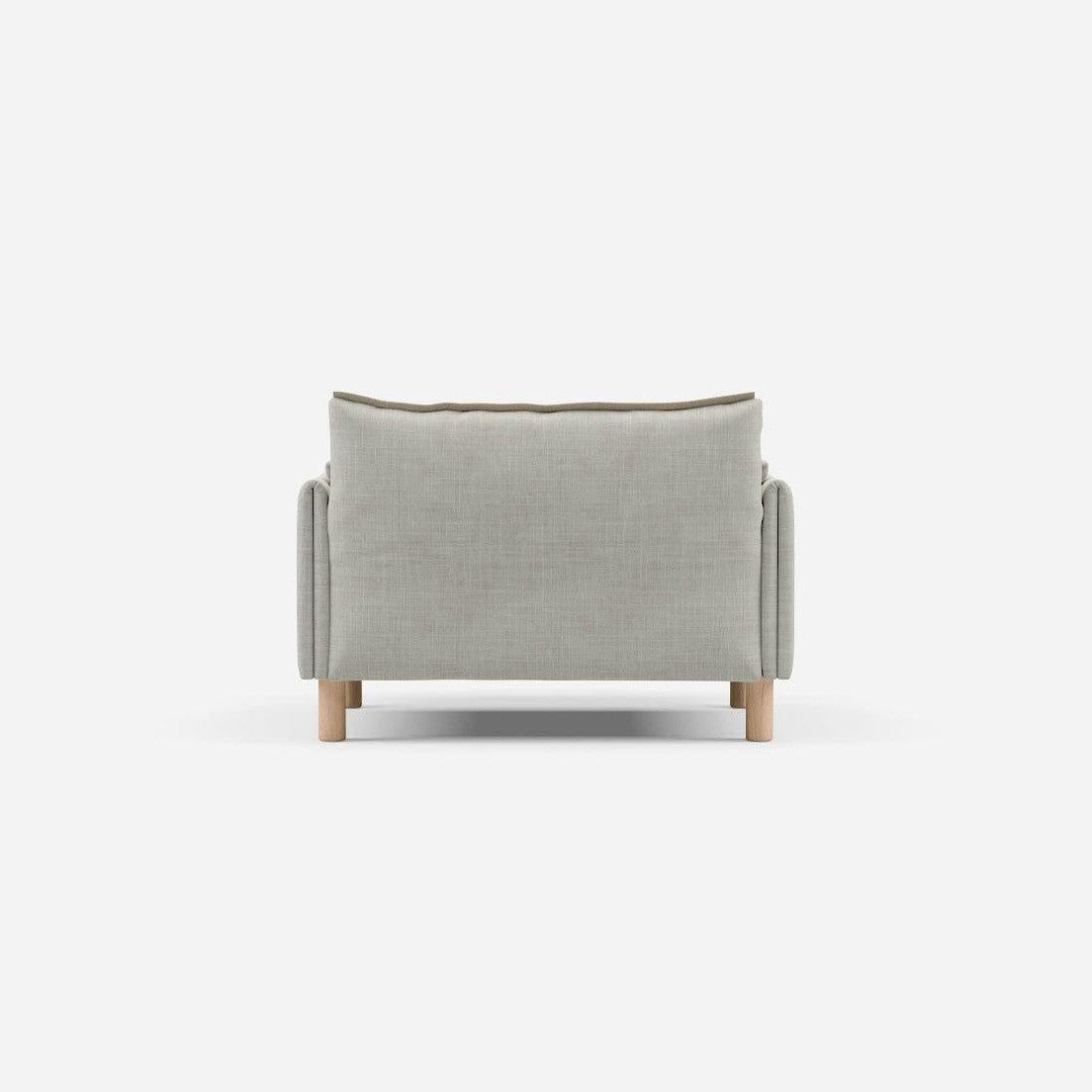 1.5 Seater Chaise Sofa | Weave Ecru - Cozmo @ Ecru Weave Jacket | Natural Trim