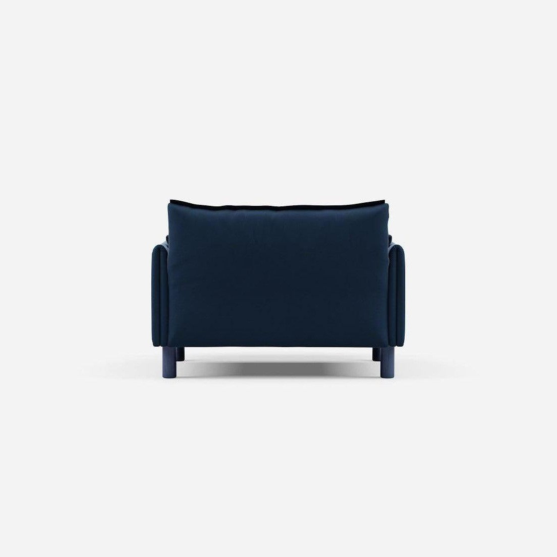 1.5 Seater Chaise Sofa | Velvet Midnight Blue - Cozmo @ Midnight Blue Velvet Jacket | Dark Blue Trim