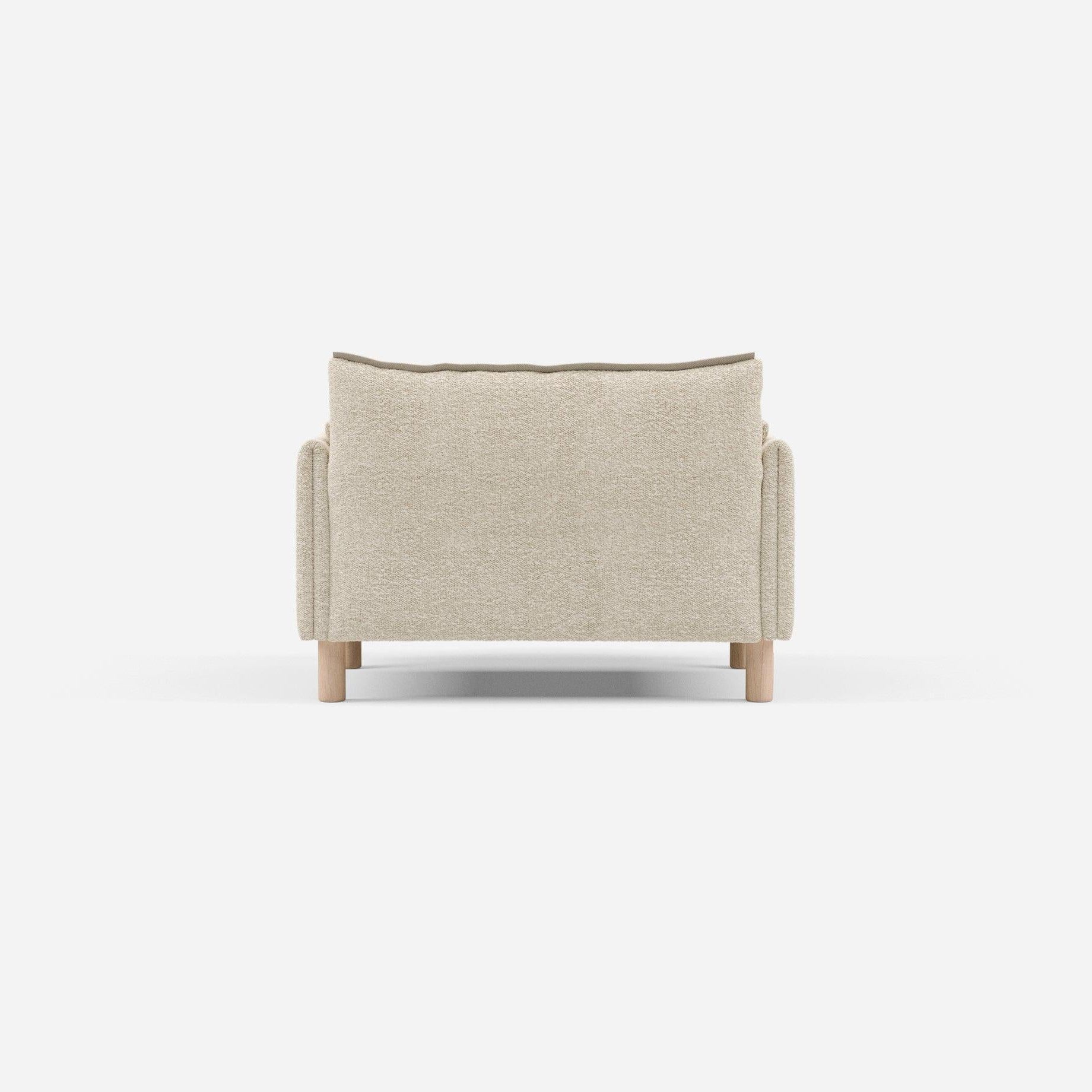 1.5 Seater Sofa | Boucle Ecru - Cozmo @ Ecru Boucle Jacket | Natural Trim