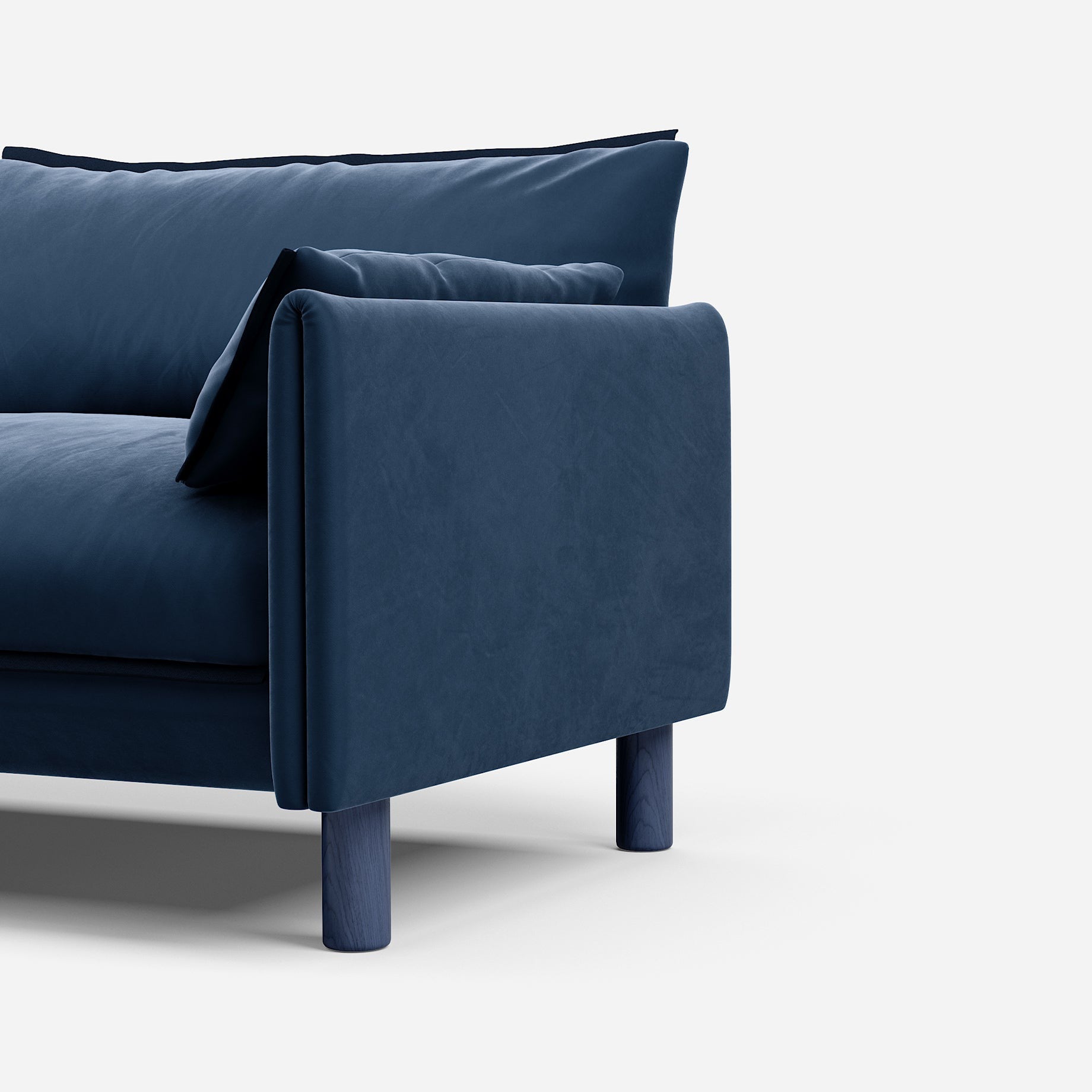 Cozy 1.5 Seater Sofa | Midnight Blue Velvet