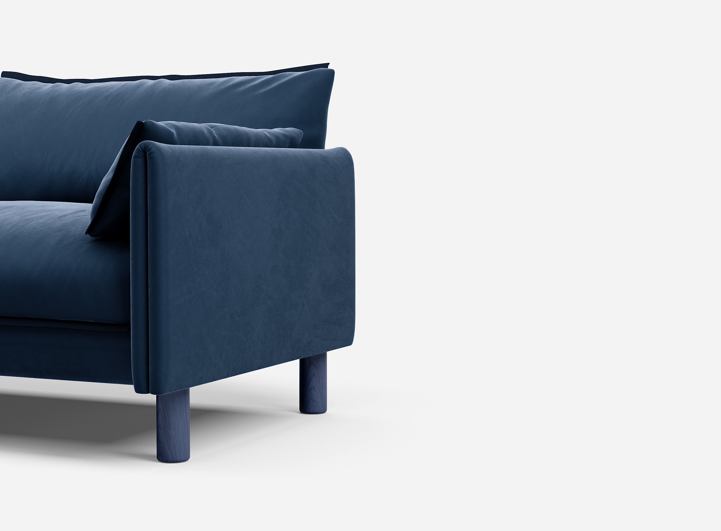 Cozy 1.5 Seater Sofa | Midnight Blue Velvet