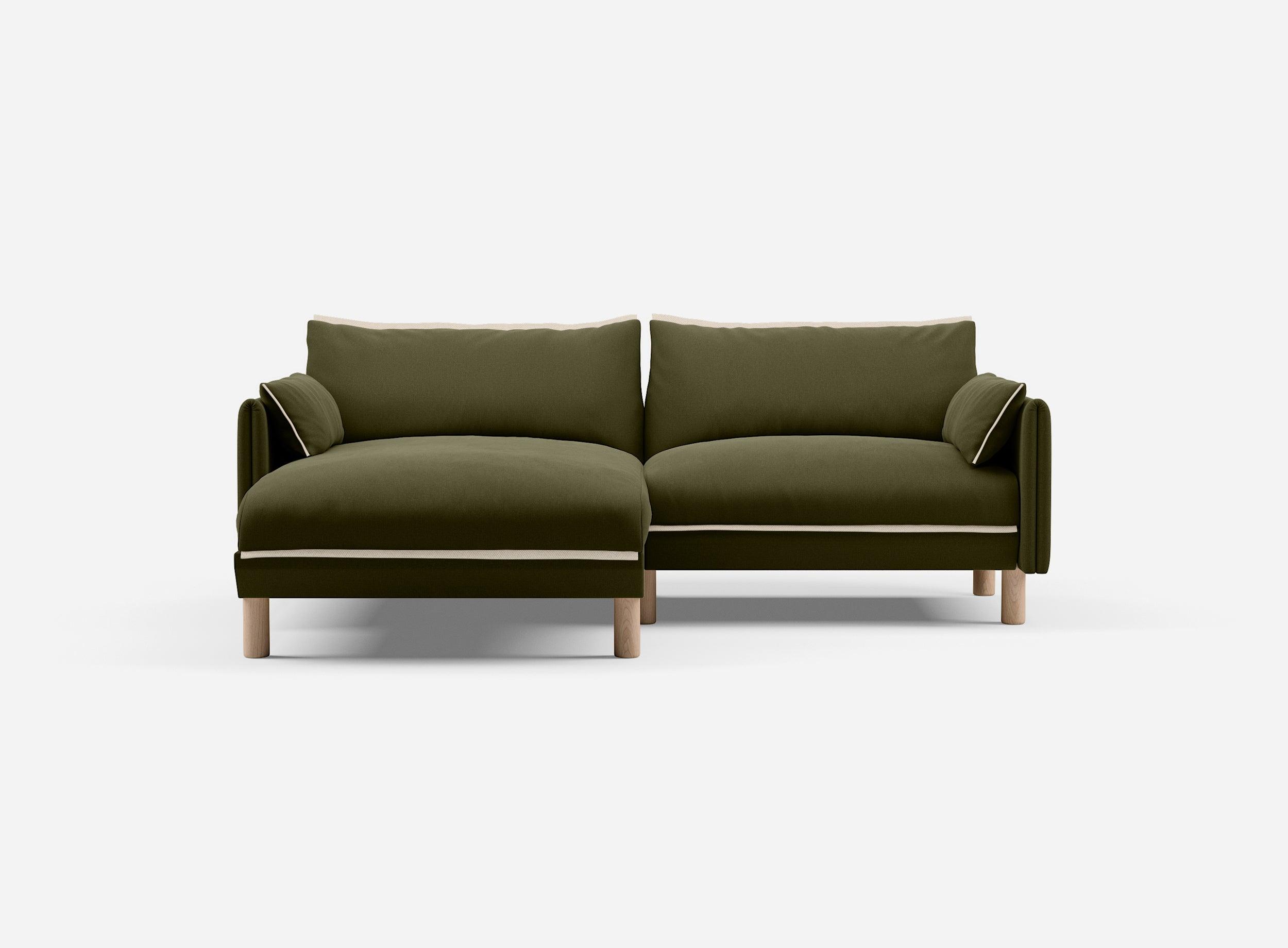 3 Seater Chaise Corner Left Hand Sofa | Cotton Meadow - Cozmo @ Meadow Cotton Jacket | Natural Trim