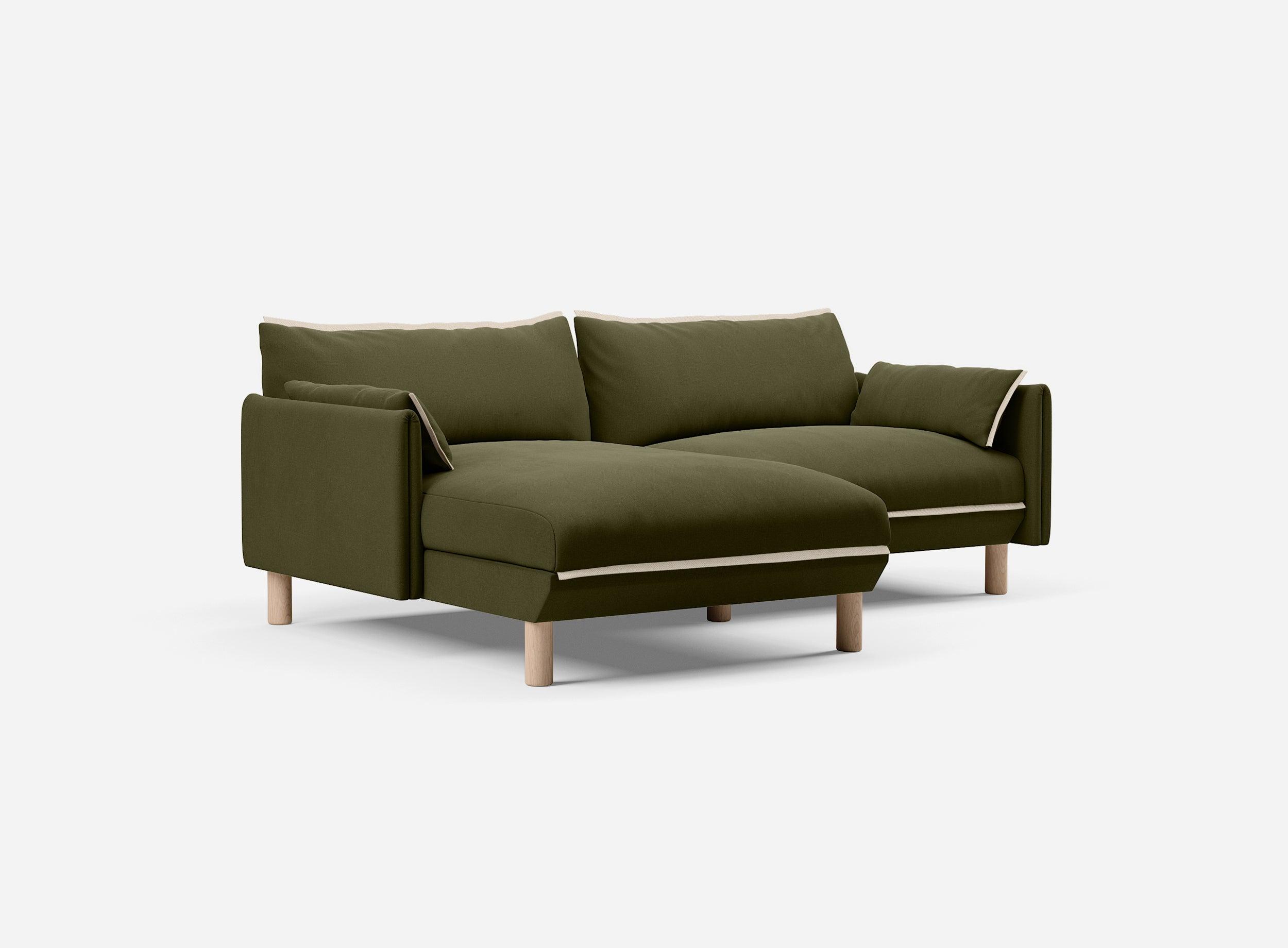 3 Seater Chaise Corner Left Hand Sofa | Cotton Meadow - Cozmo @ Meadow Cotton Jacket | Natural Trim