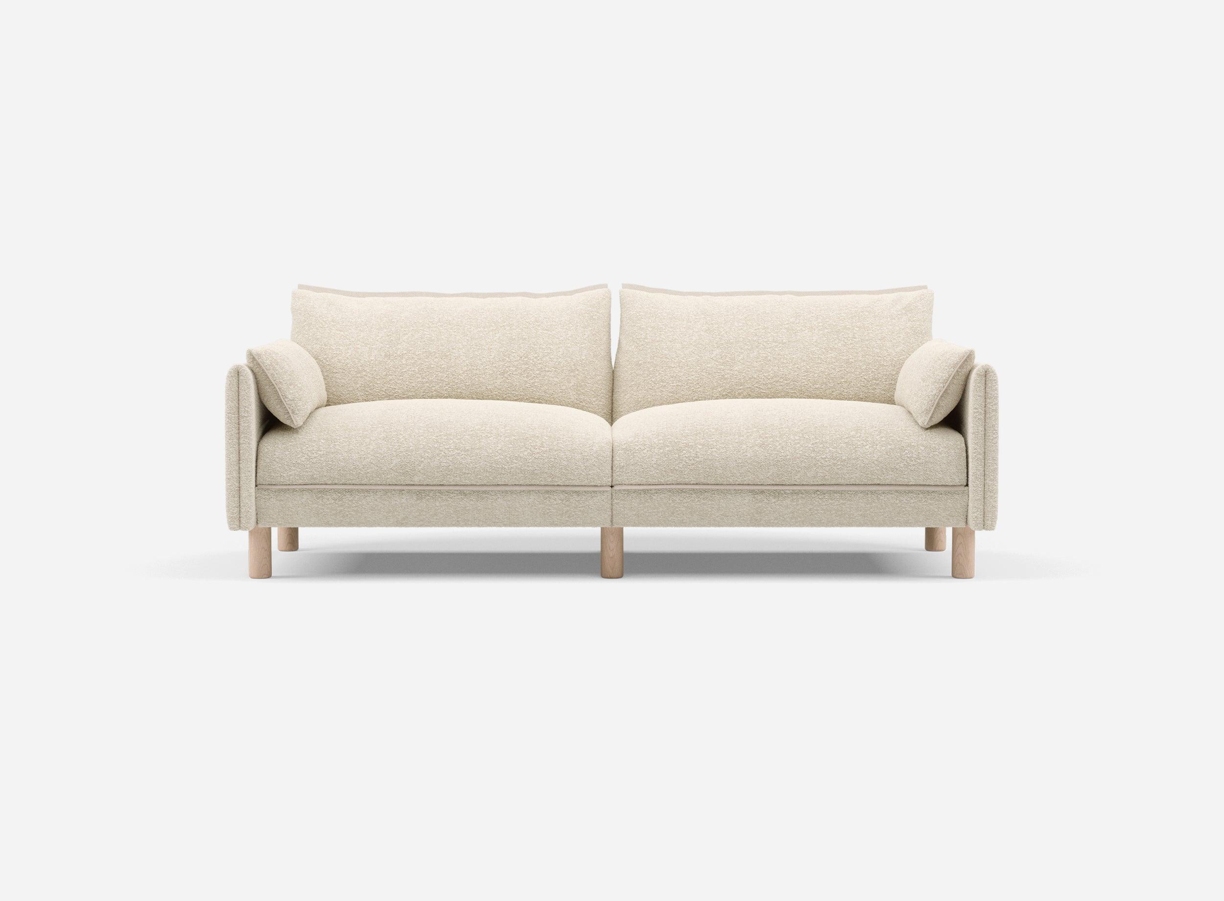 3 Seater Sofa | Boucle Ecru - Cozmo @ Ecru Boucle Jacket | Natural Trim