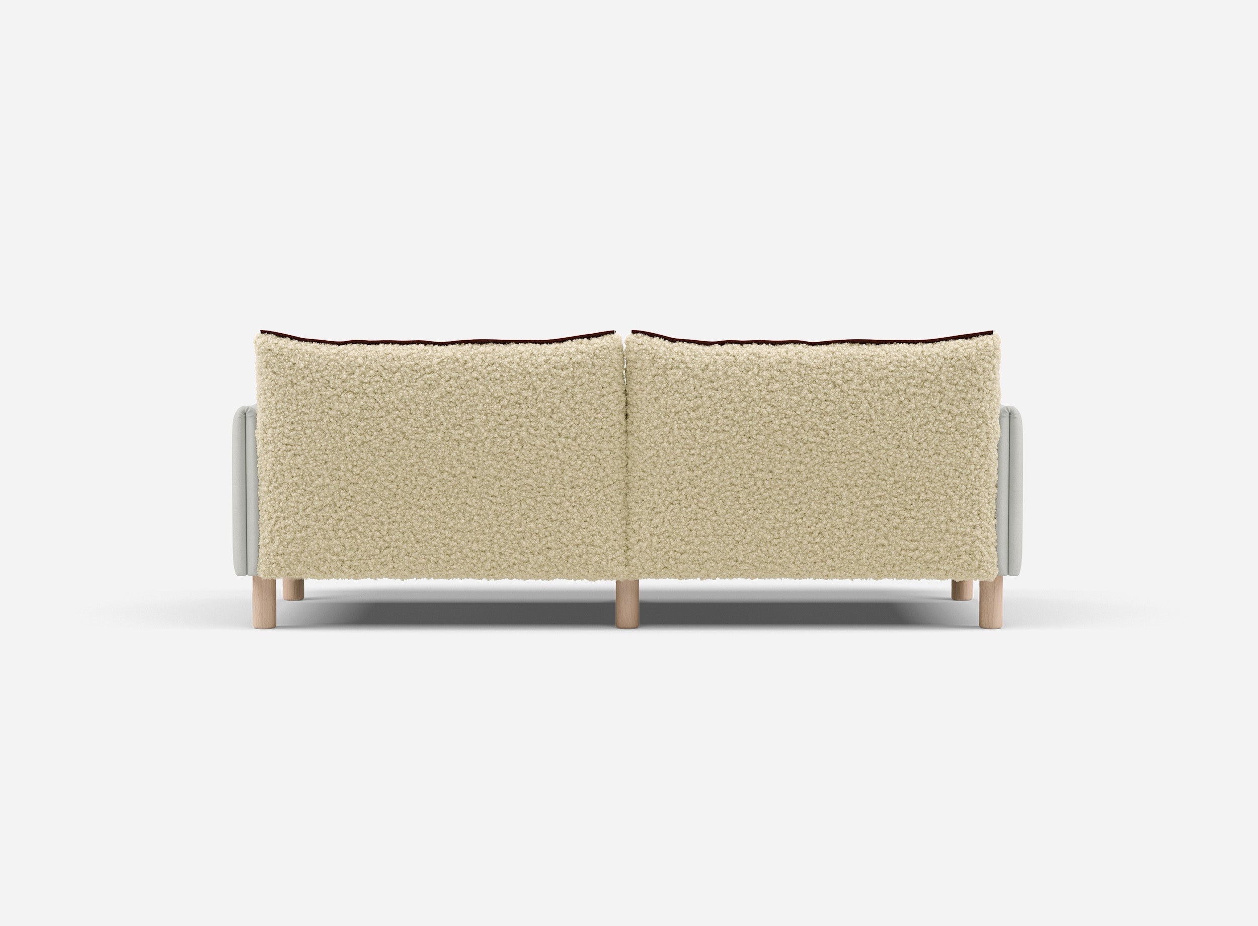 3 Seater Sofa | Cotton Natural - Cozmo @ Cream Fleece Jacket | Brick Trim