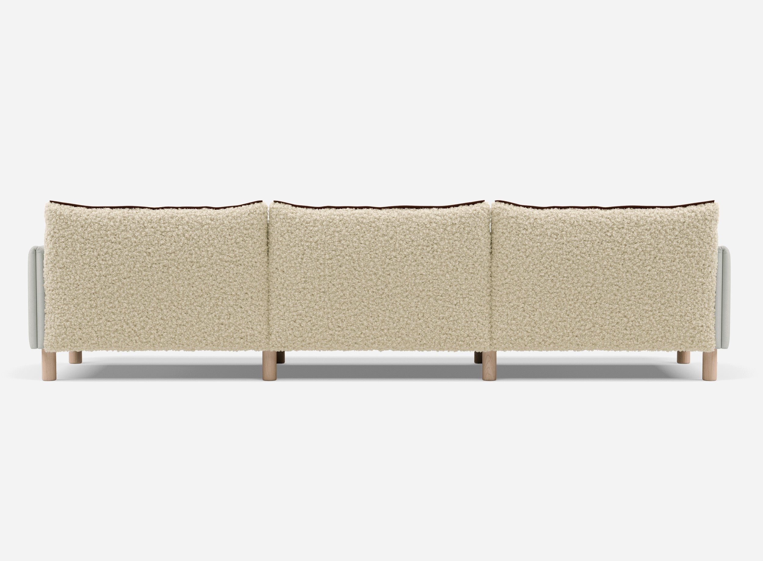 5 Seater Sofa | Cotton Natural - Cozmo @ Cream Fleece Jacket | Brick Trim