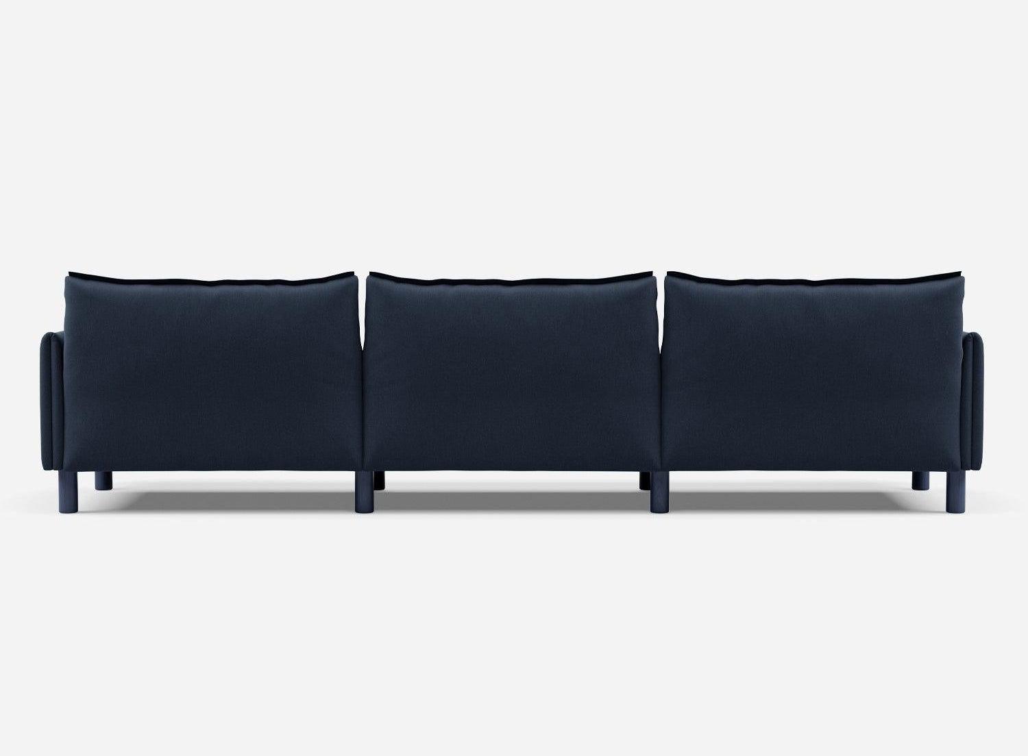 5 Seater Sofa | Cotton Navy  - Cozmo @ Navy Cotton Jacket | Dark Blue Trim