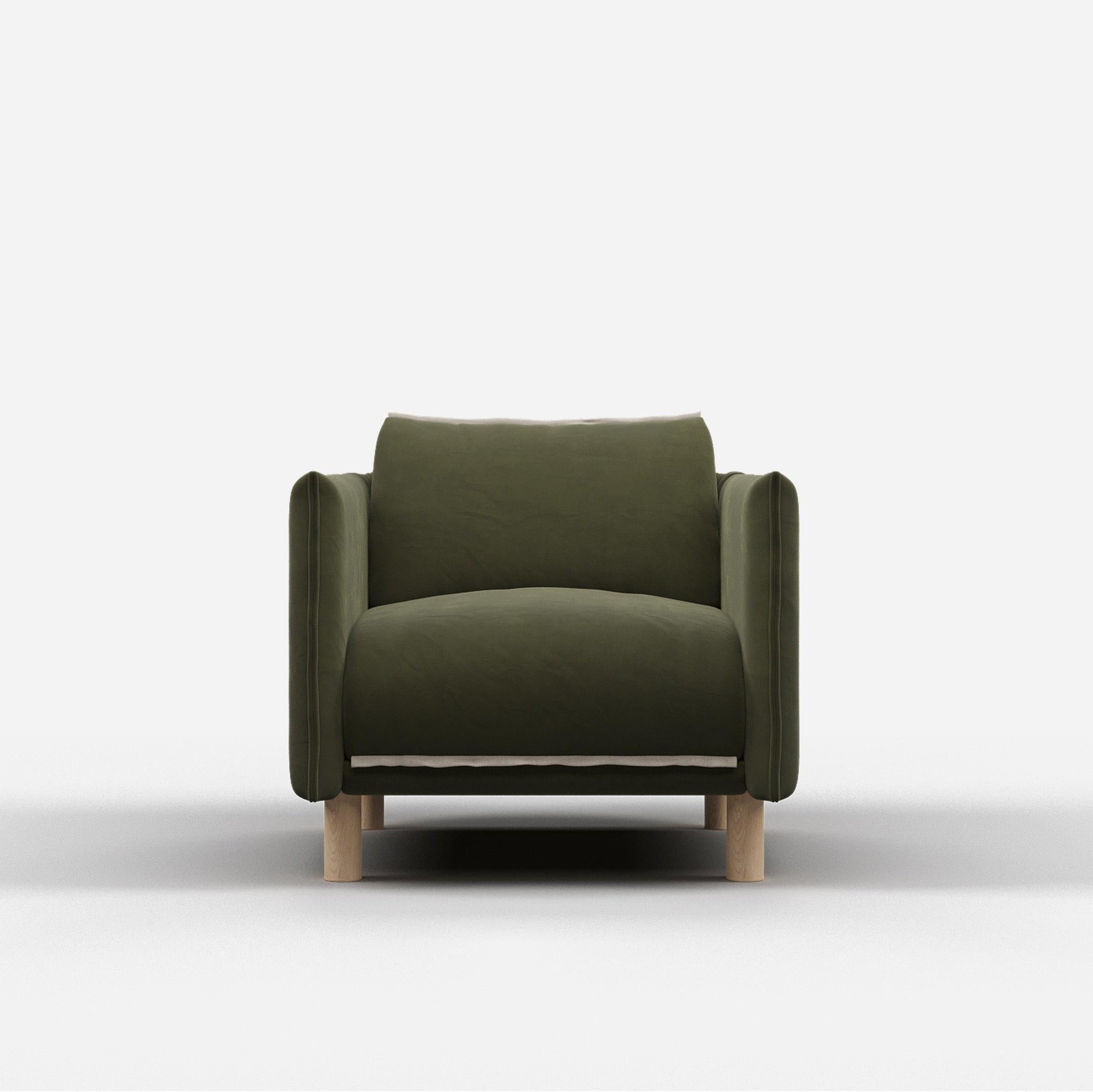 Cozy Armchair | Dark Green Velvet