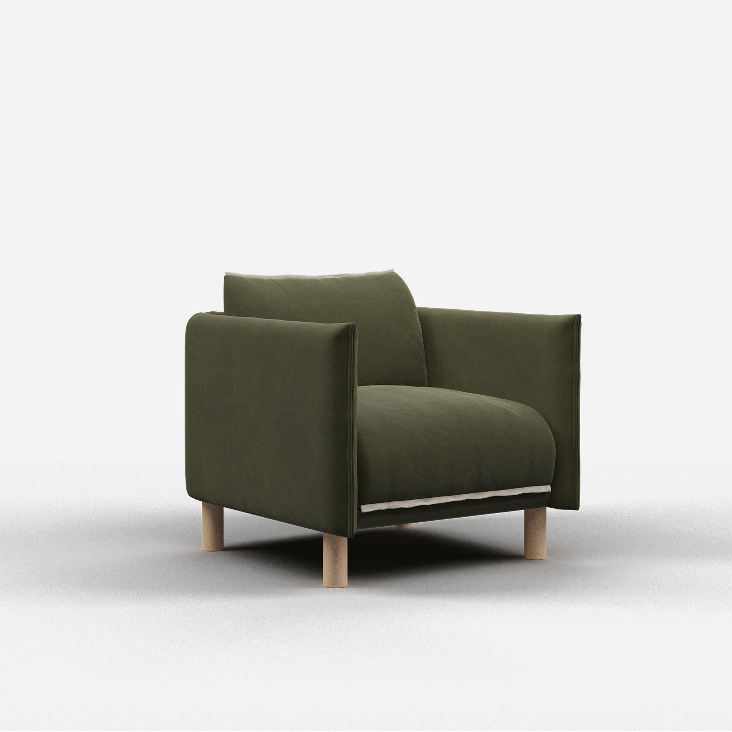 Cozy Armchair | Dark Green Velvet