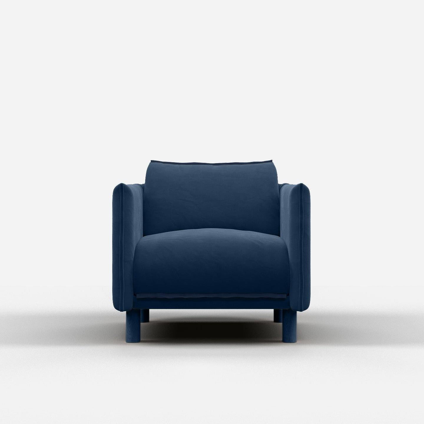 Cozy Armchair | Midnight Blue Velvet