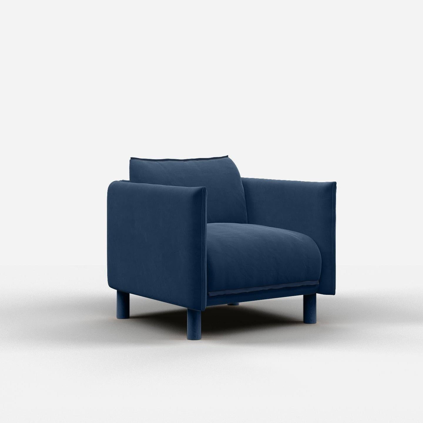 Cozy Armchair | Midnight Blue Velvet