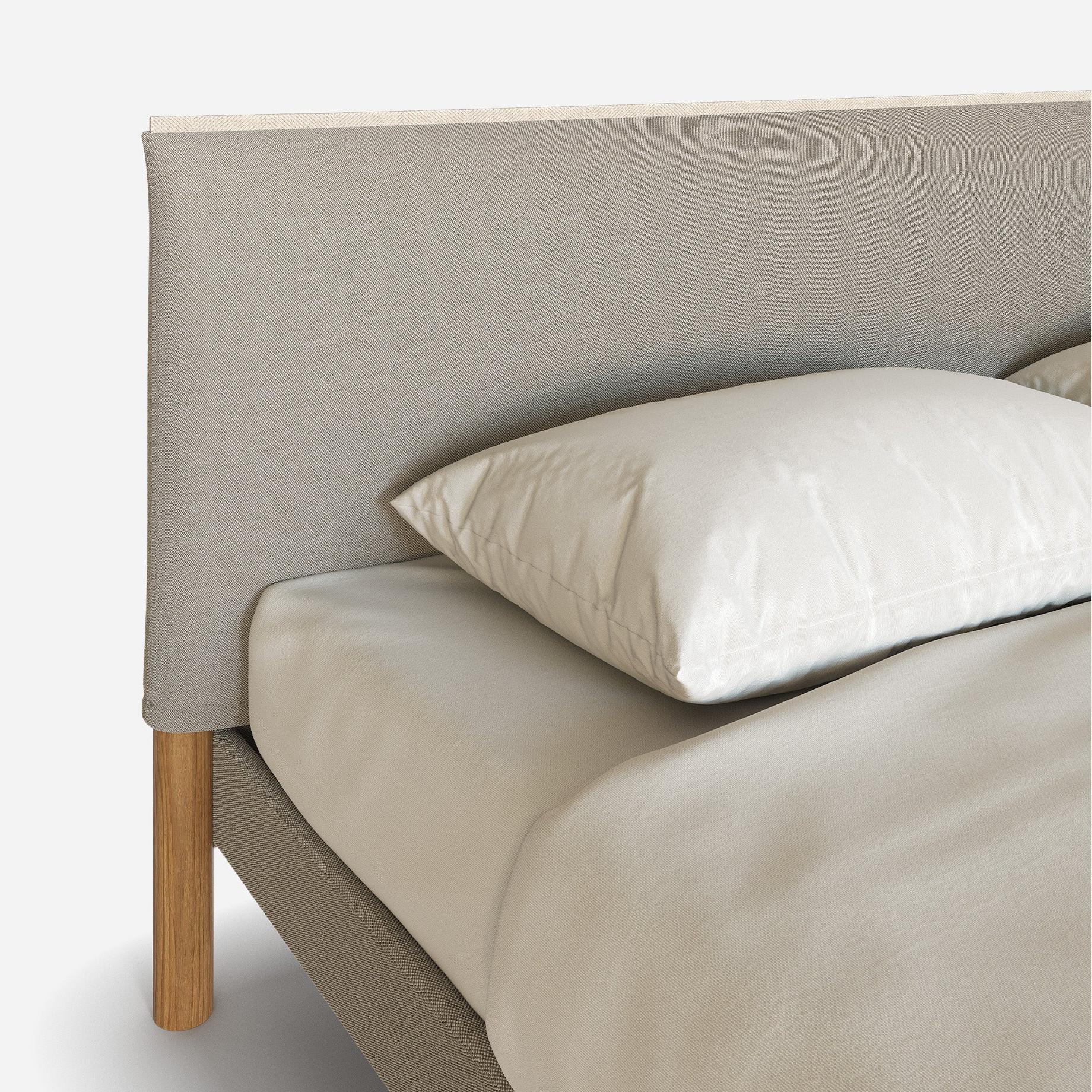 Cozy Bed | King - Natural Linen Weave Frame | Natural Linen Weave Headboard