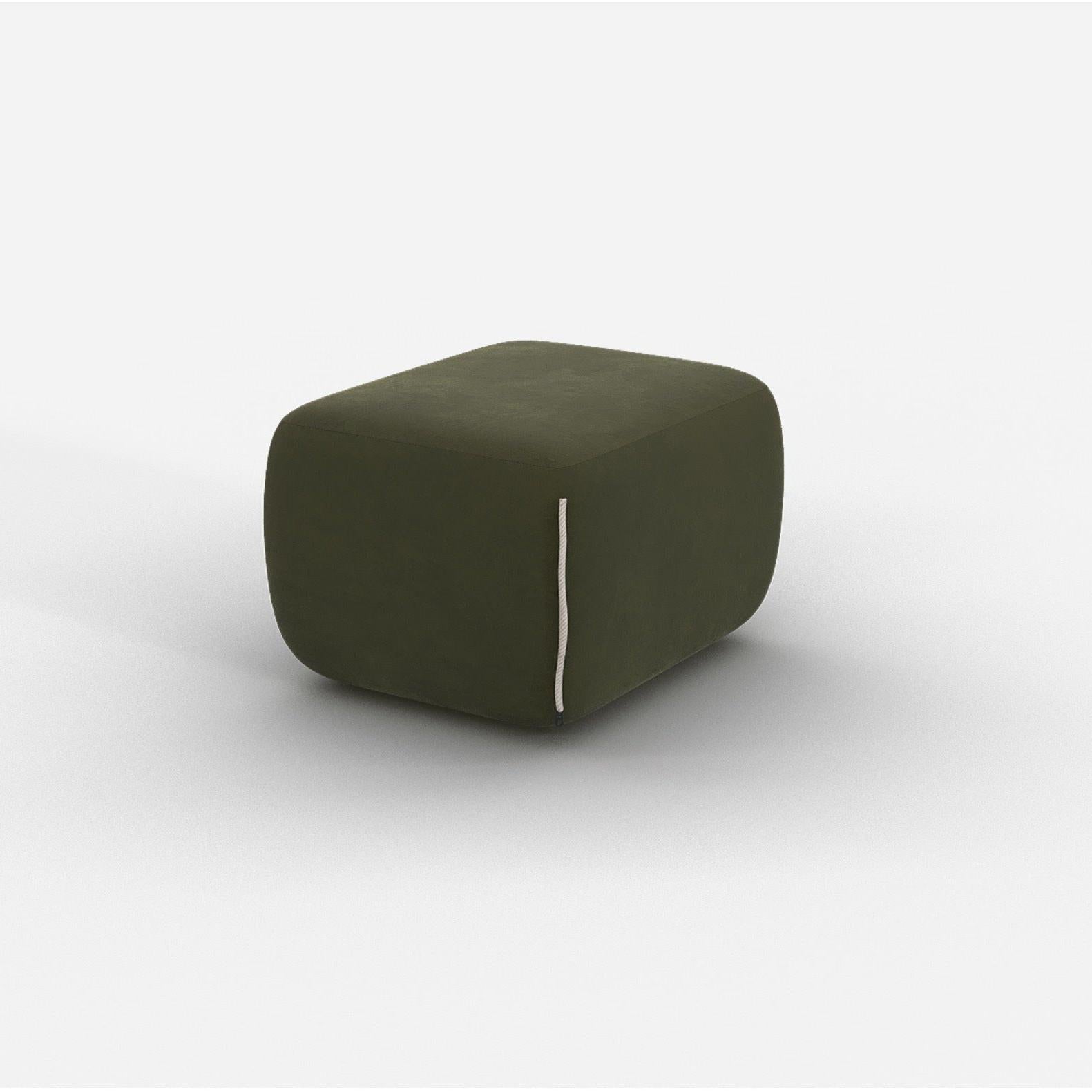 Cozy Pouffe | Dark Green Velvet