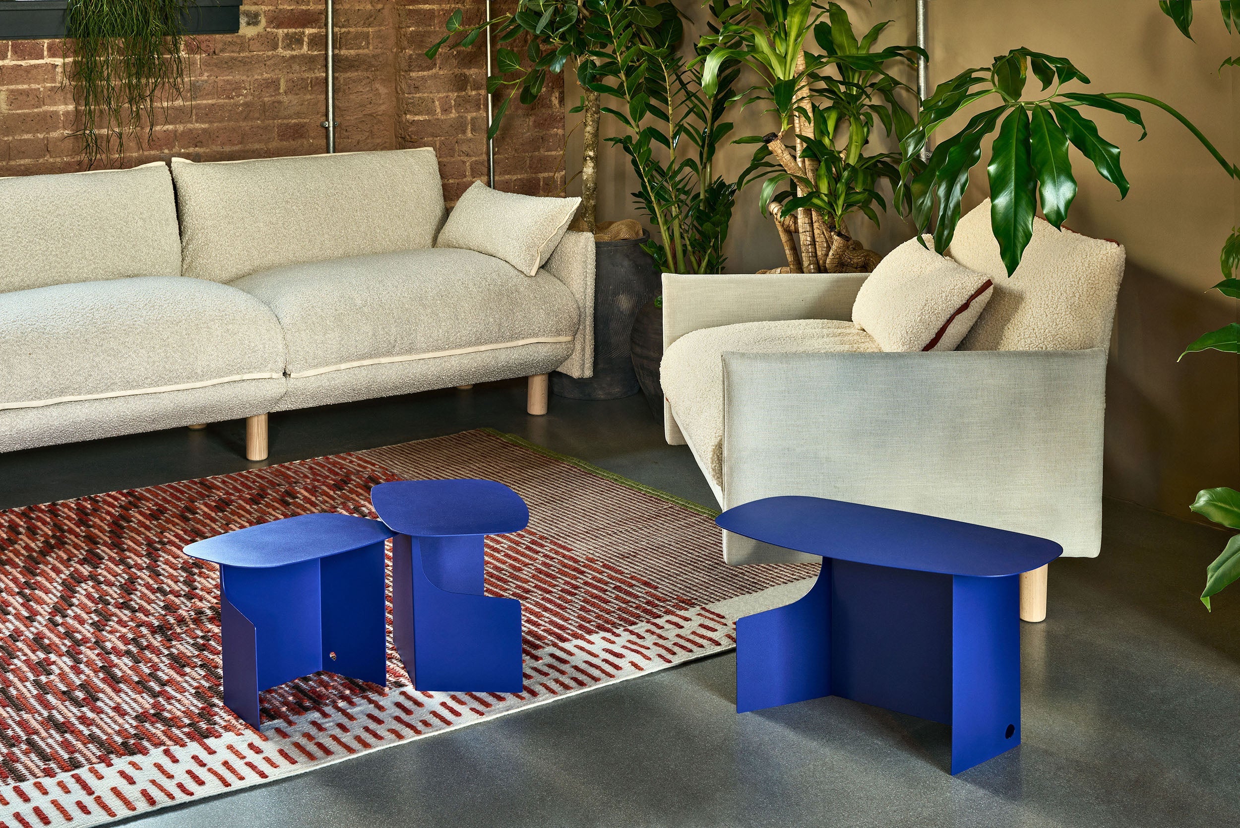 Cutout Nesting Tables | Cobalt Blue