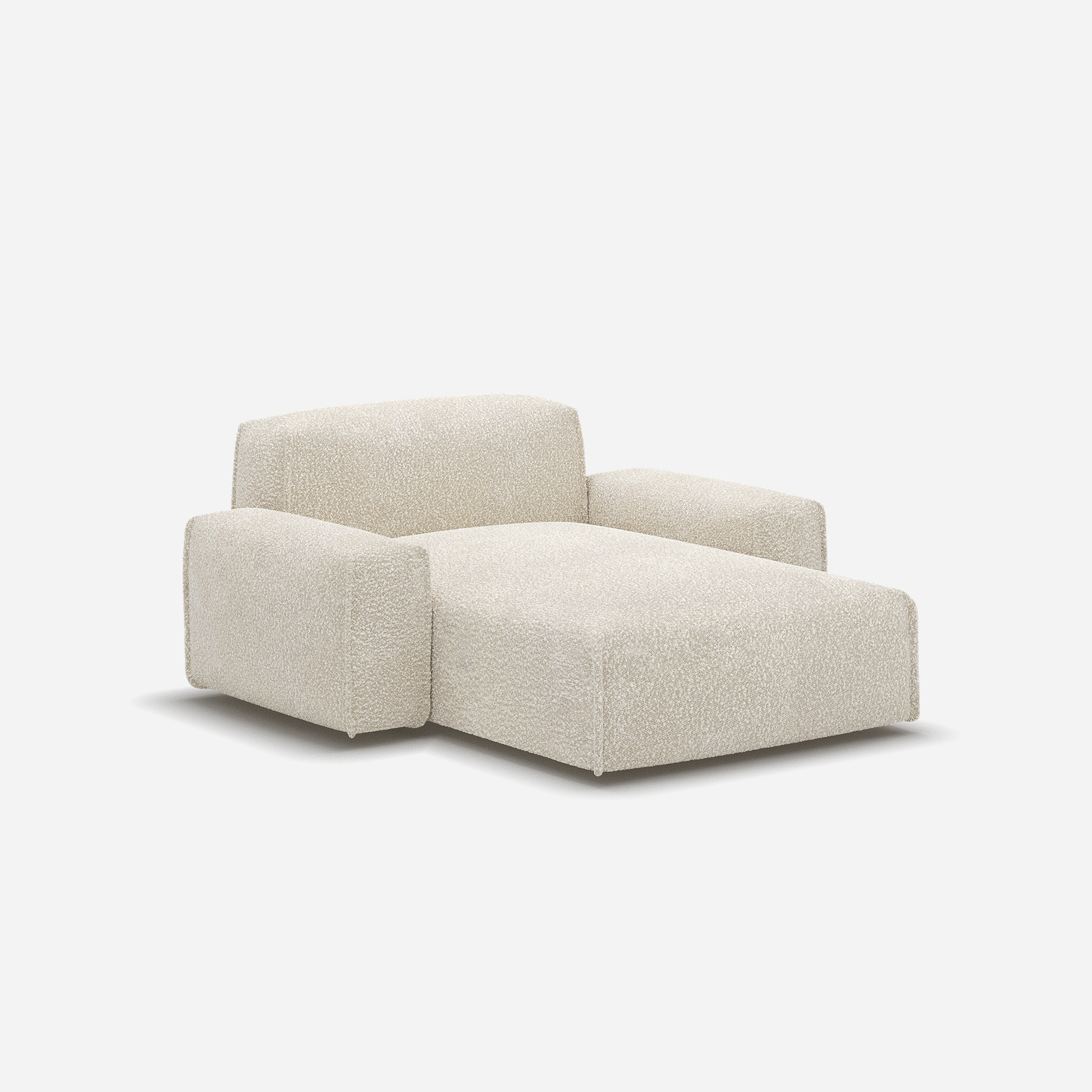 Float 1.5 Seater Chaise Sofa | Ecru Boucle