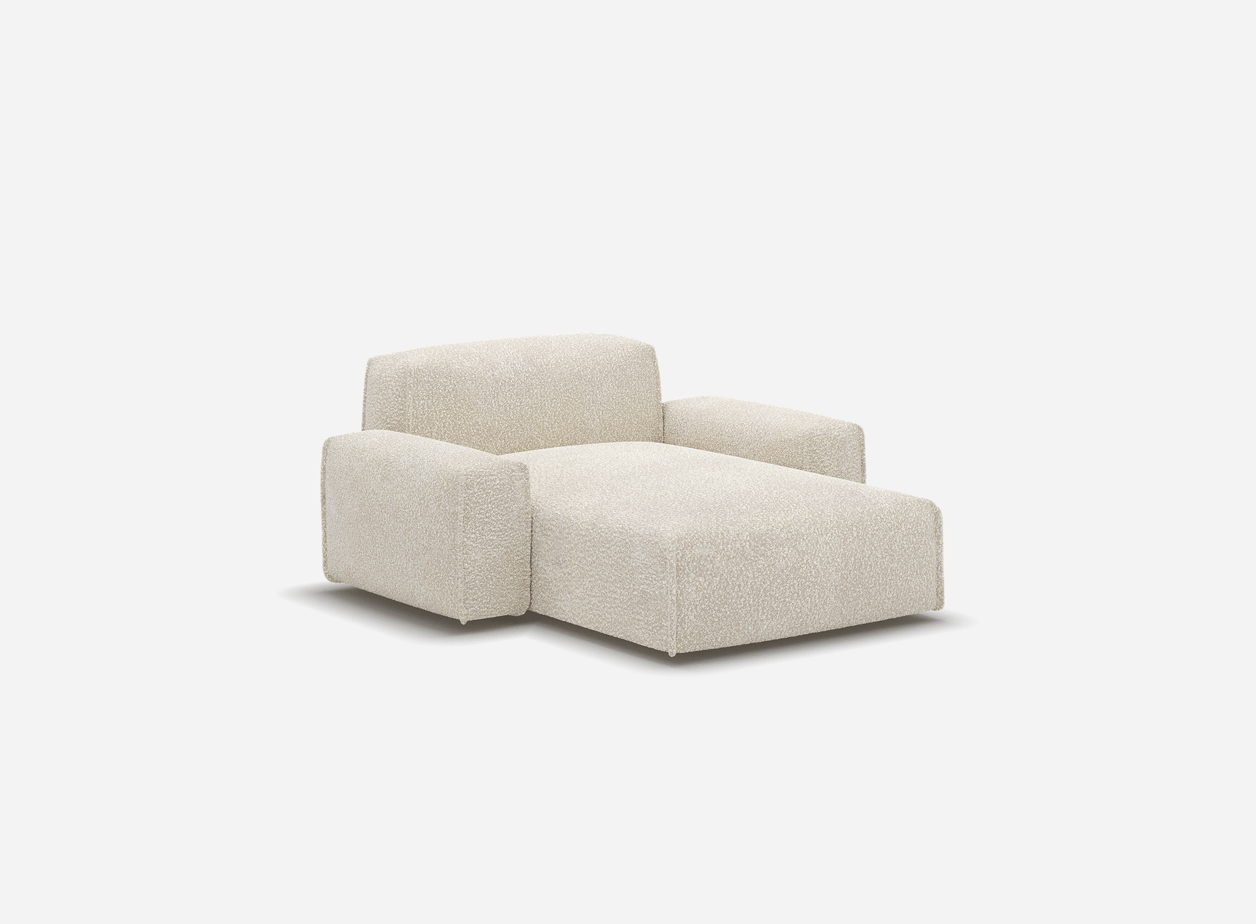 Float 1.5 Seater Chaise Sofa | Ecru Boucle