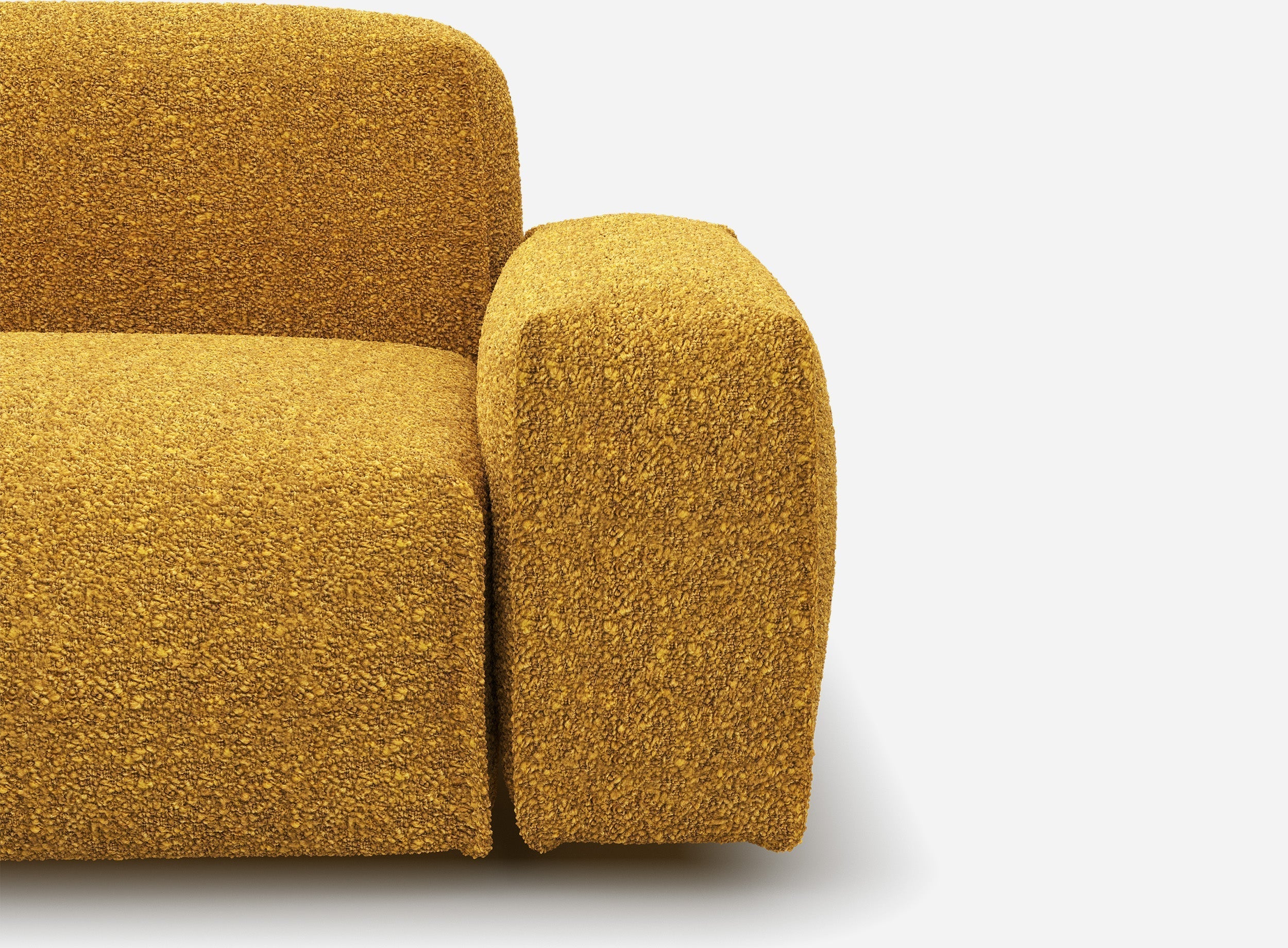 Float 1.5 Seater Chaise Sofa | Mustard Boucle