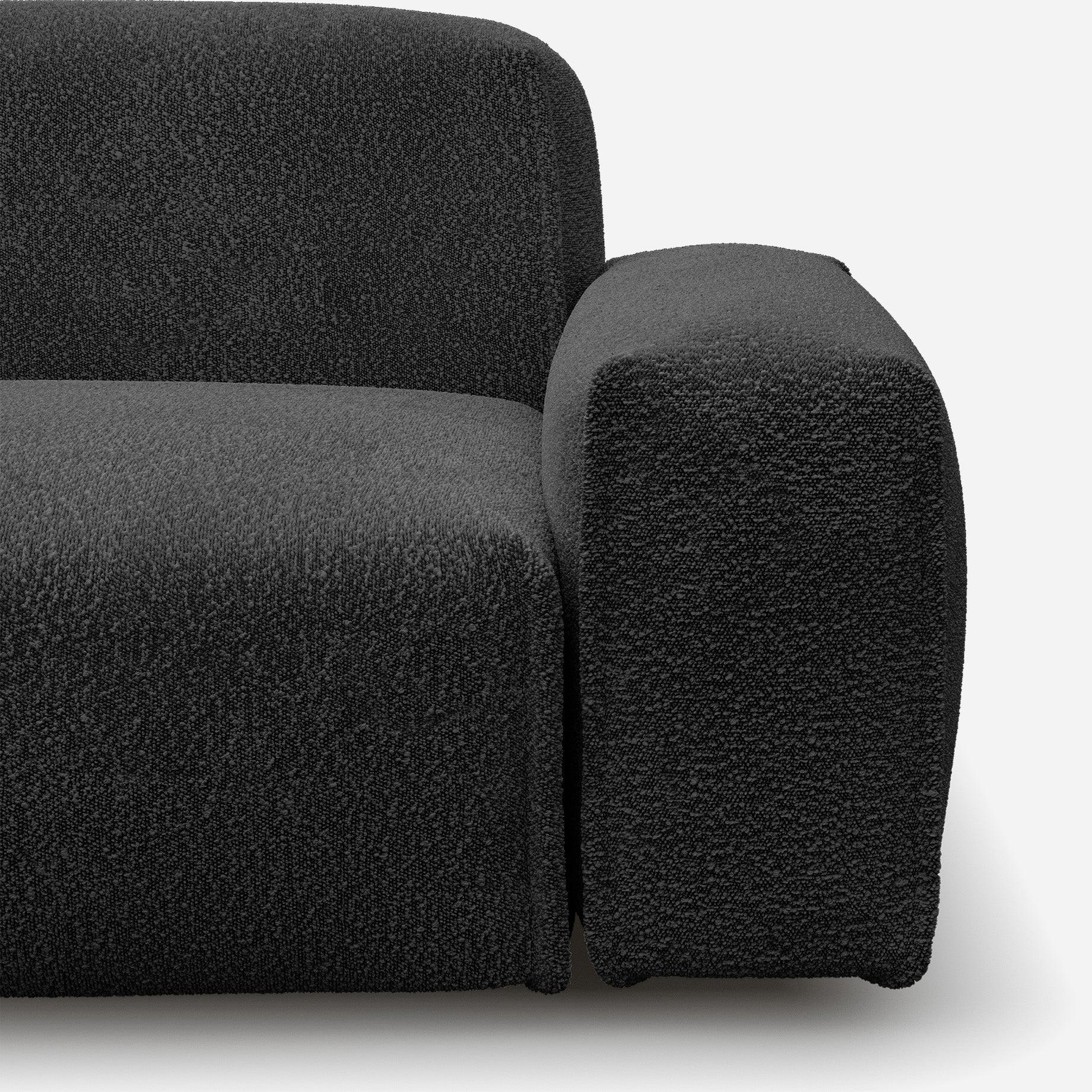 Float 2 Seater Sofa | Black Boucle