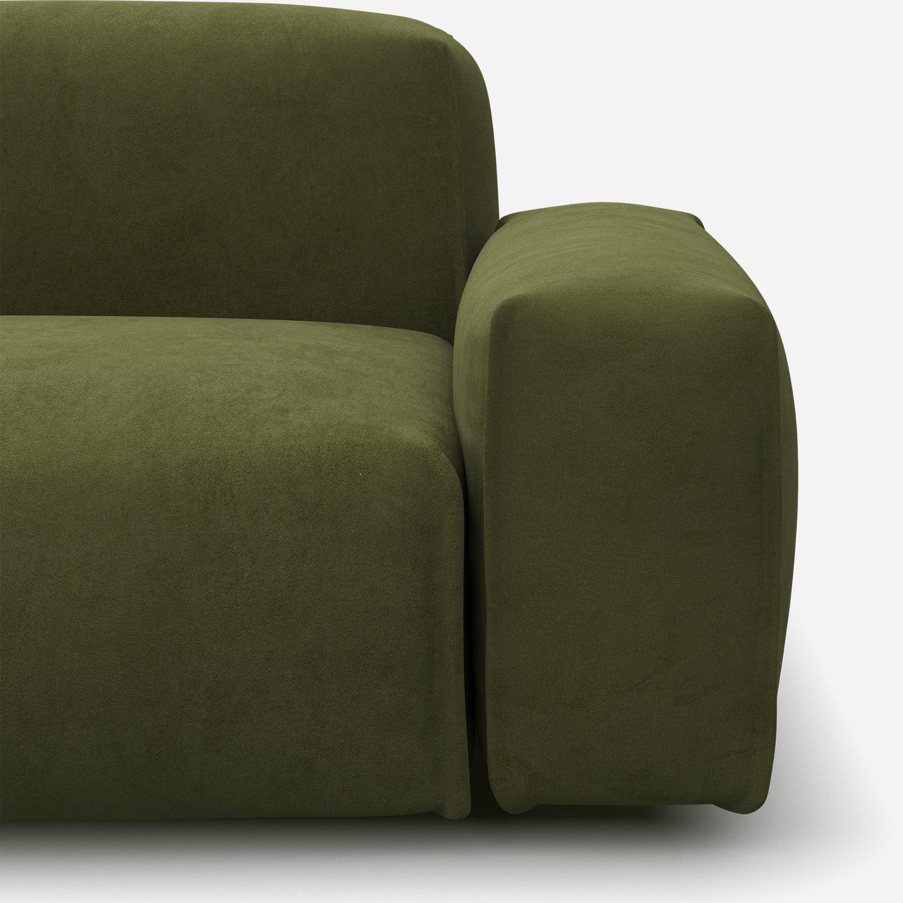 Float 2 Seater Sofa | Dark Green Velvet