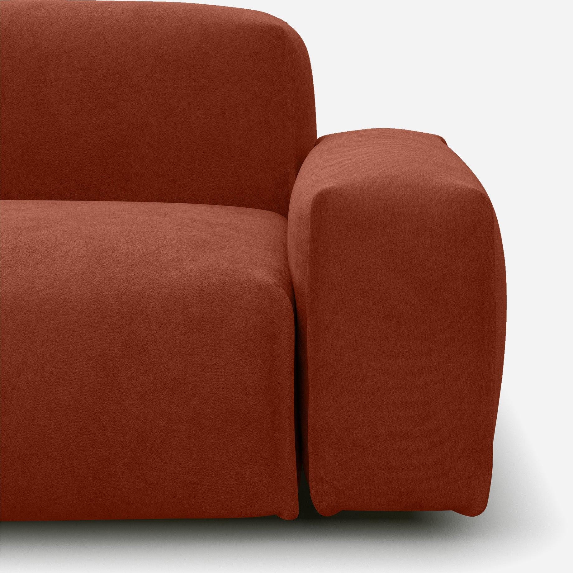 Float 2 Seater Sofa | Rust Velvet