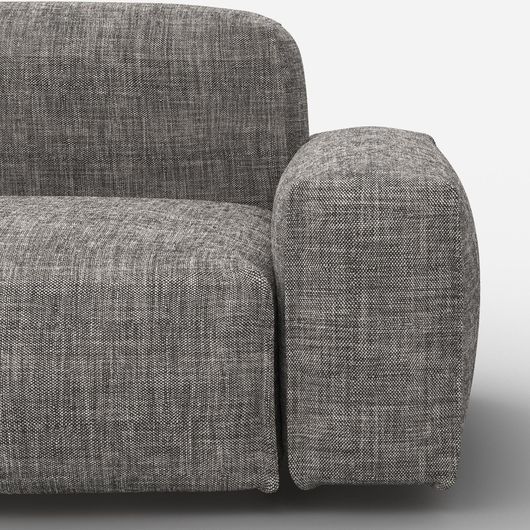 Float 2 Seater Sofa | Salt & Pepper Textured Weave