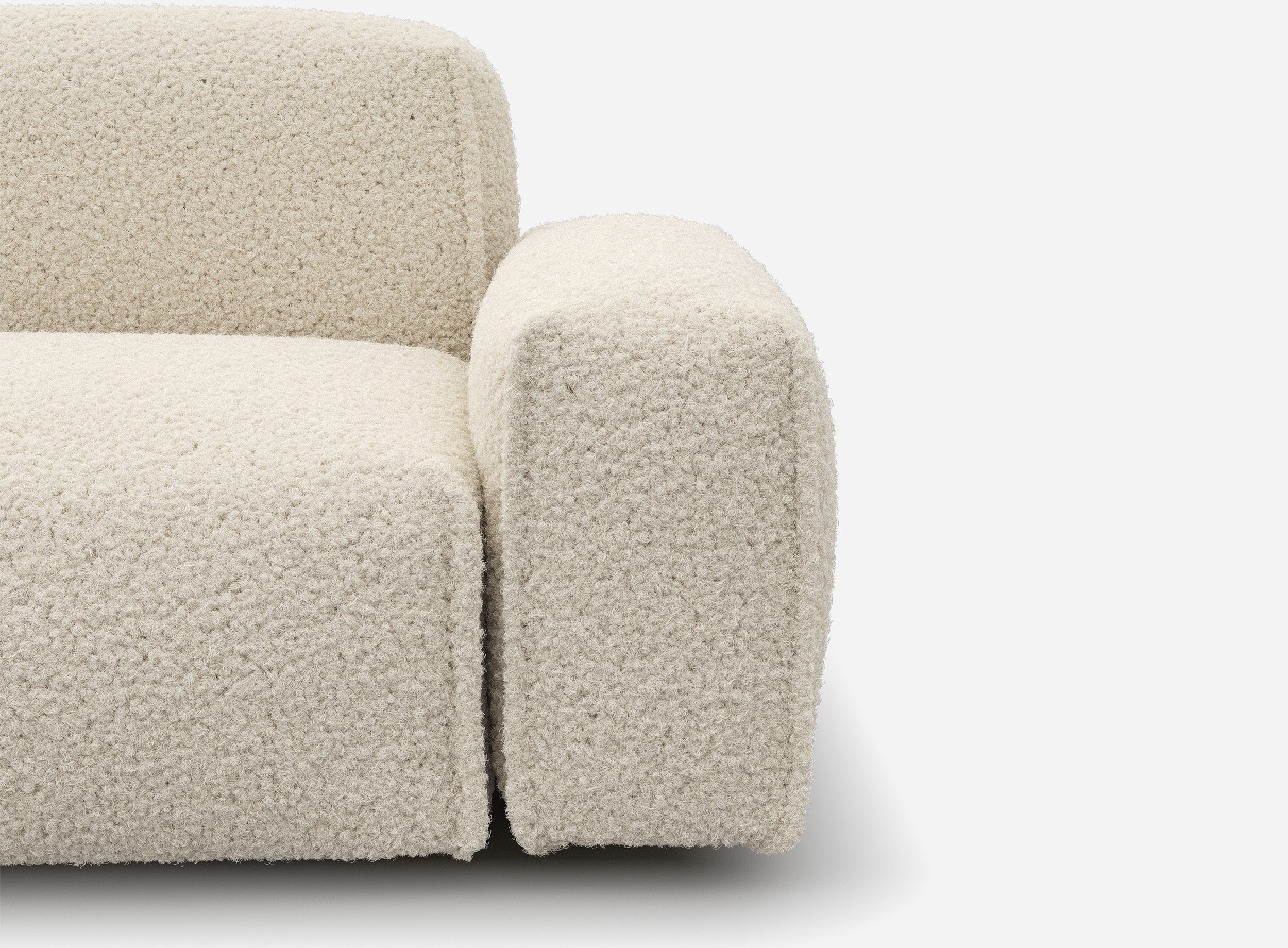 Float 3 Seater LH Chaise Sofa | Cream Fleece