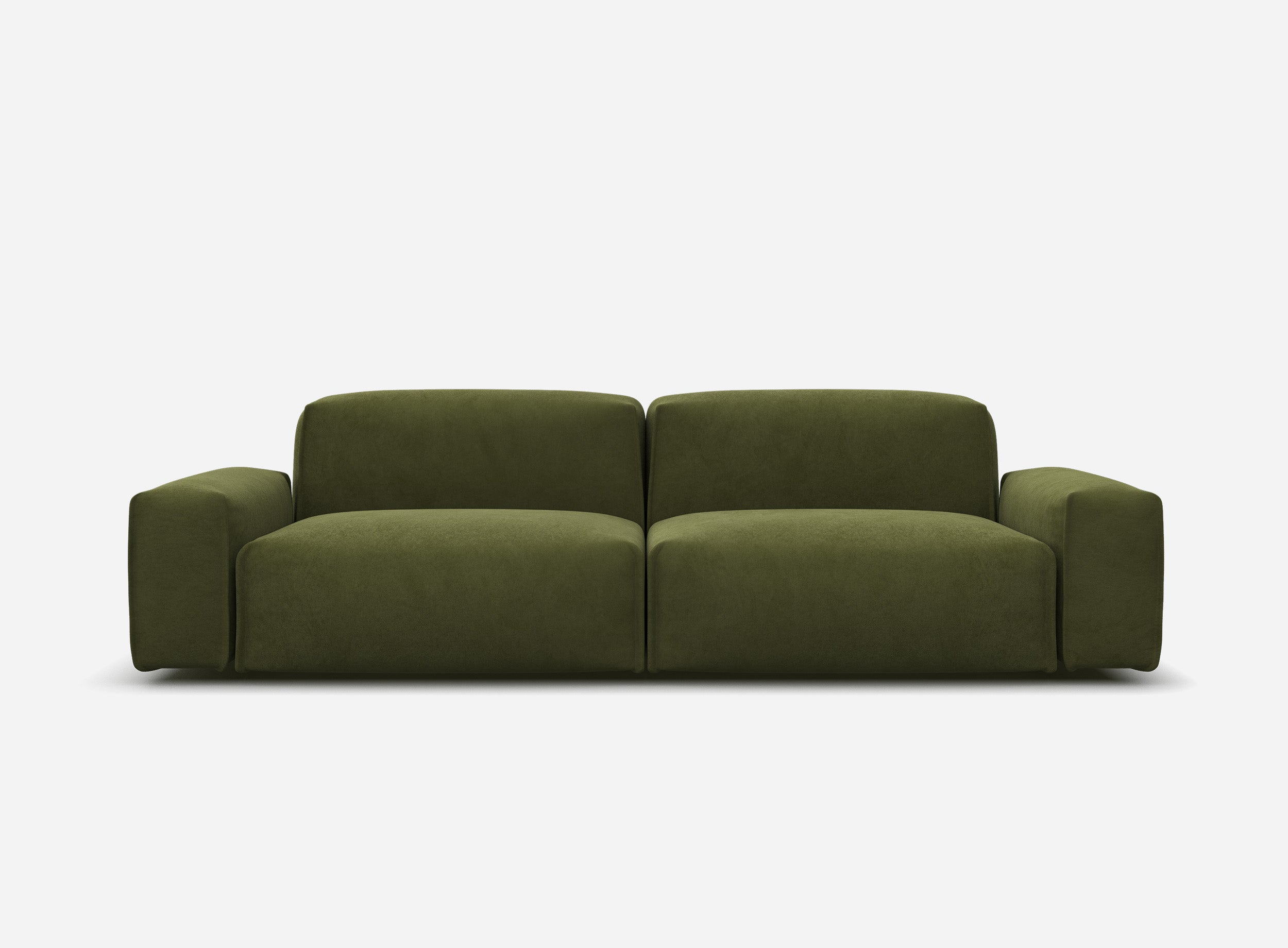 Float 3 Seater Sofa | Dark Green Velvet