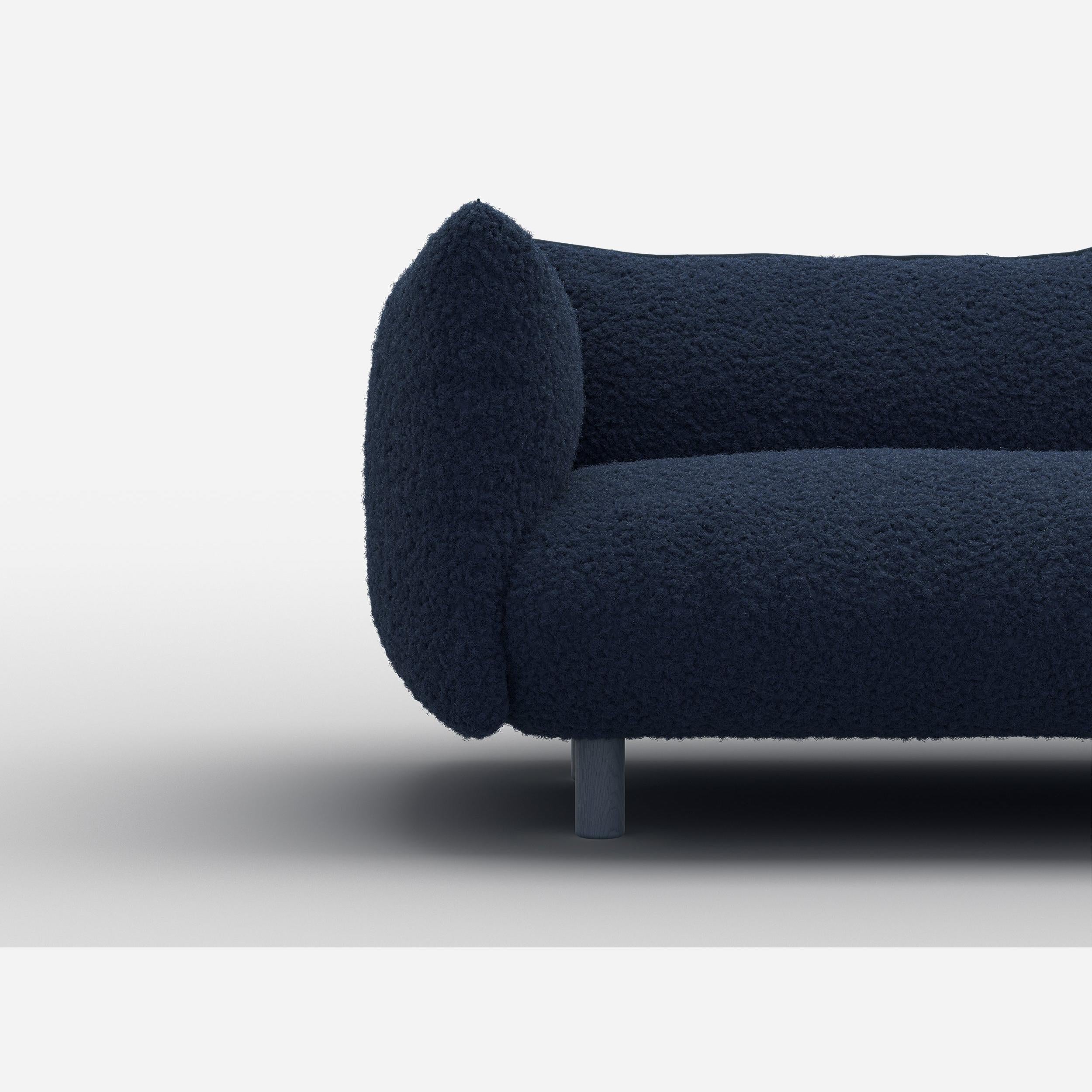 Pillow 2 Seater Sofa | Navy Fleece