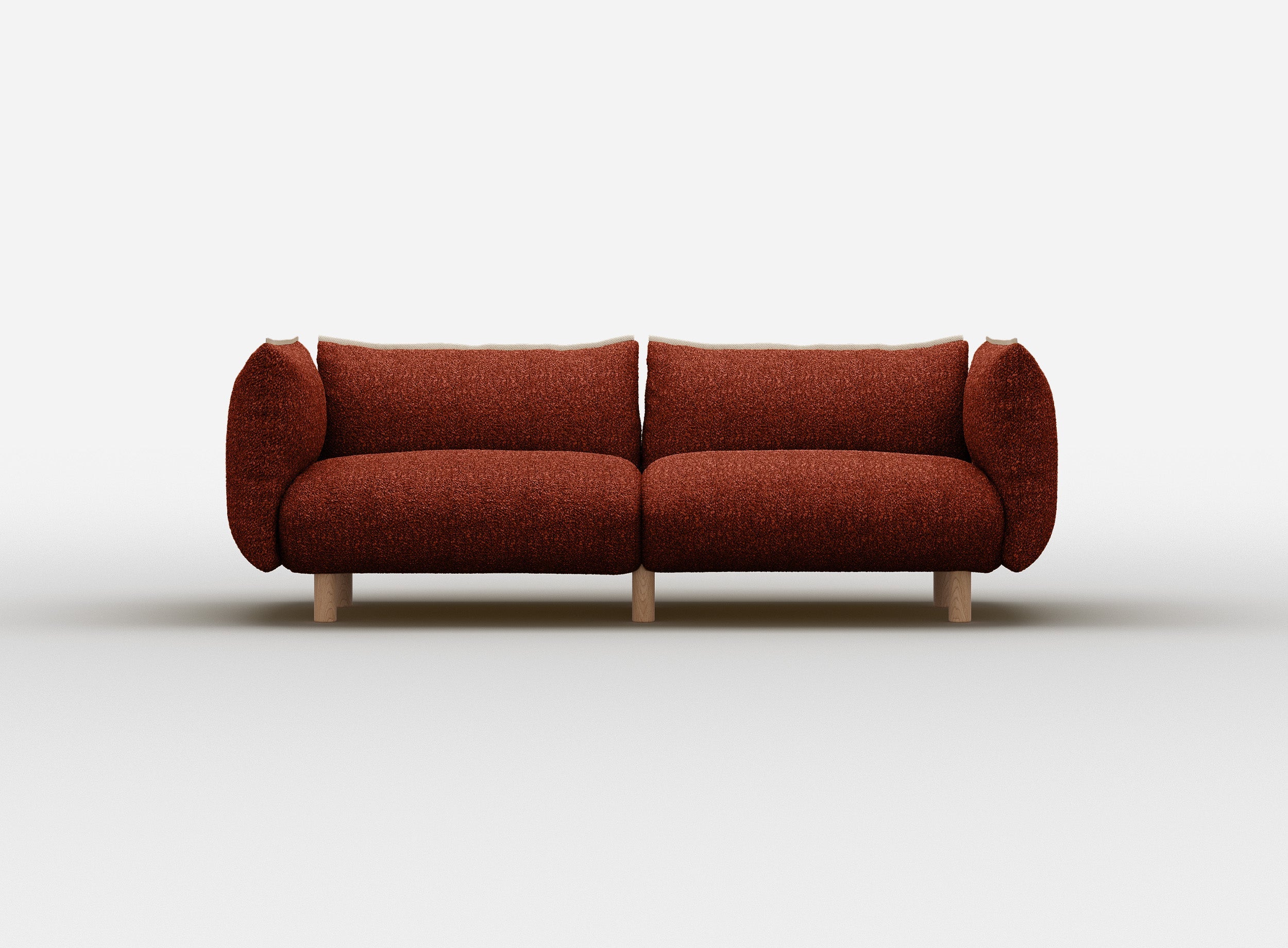 Pillow 3 Seater Sofa | Brick Boucle