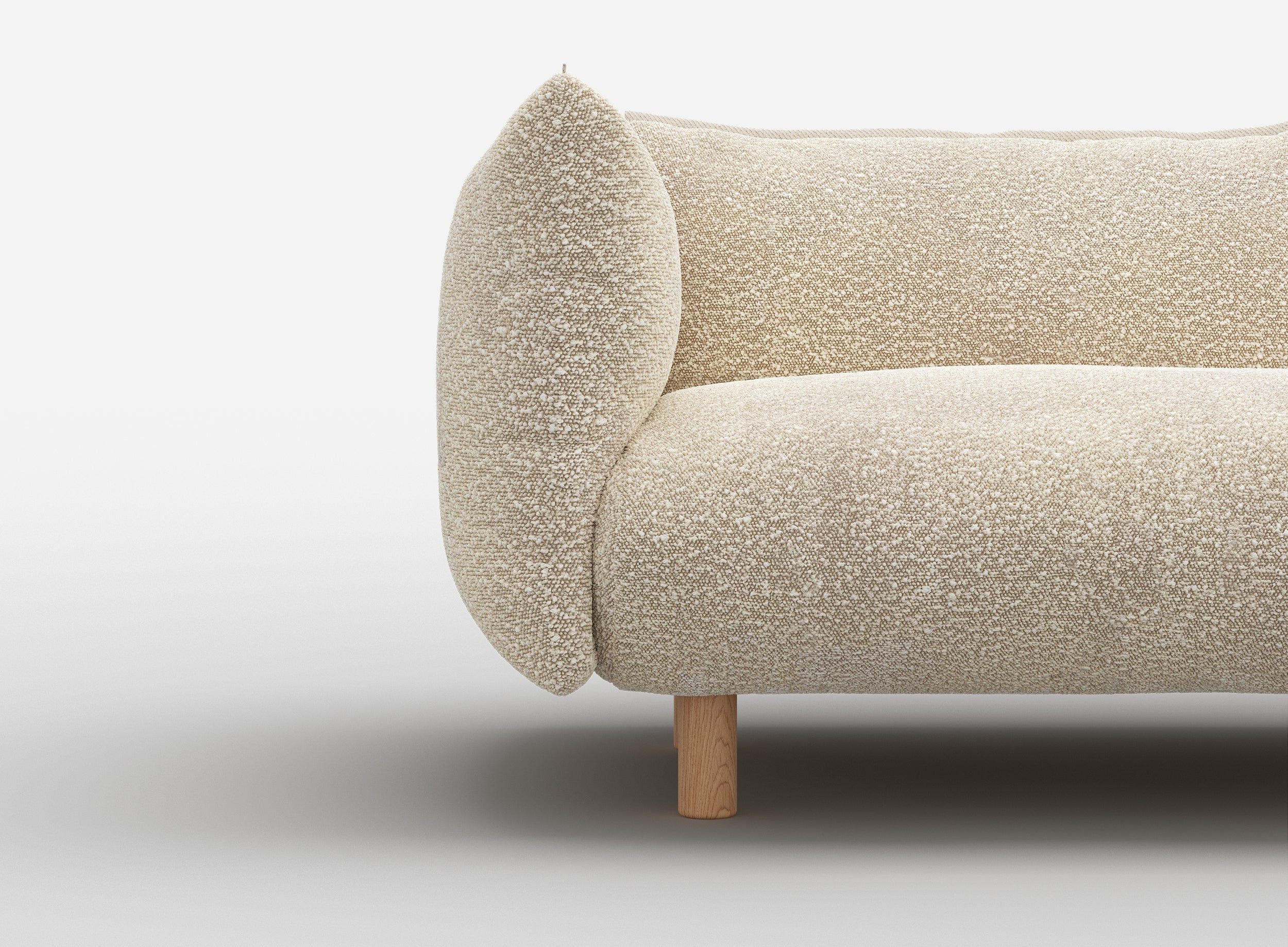 Pillow 3 Seater Sofa | Ecru Boucle