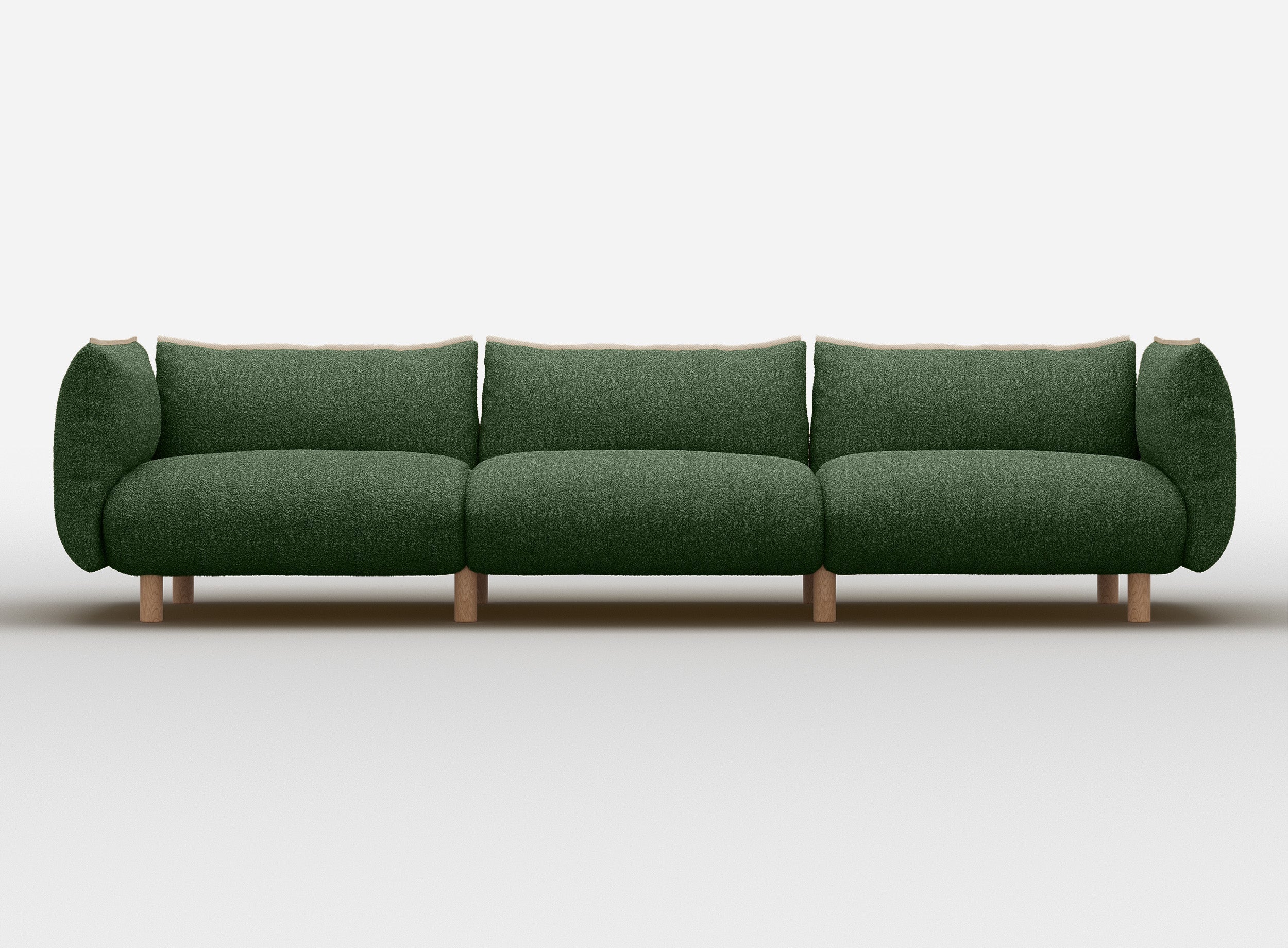 Pillow 5 Seater Sofa | Green Boucle