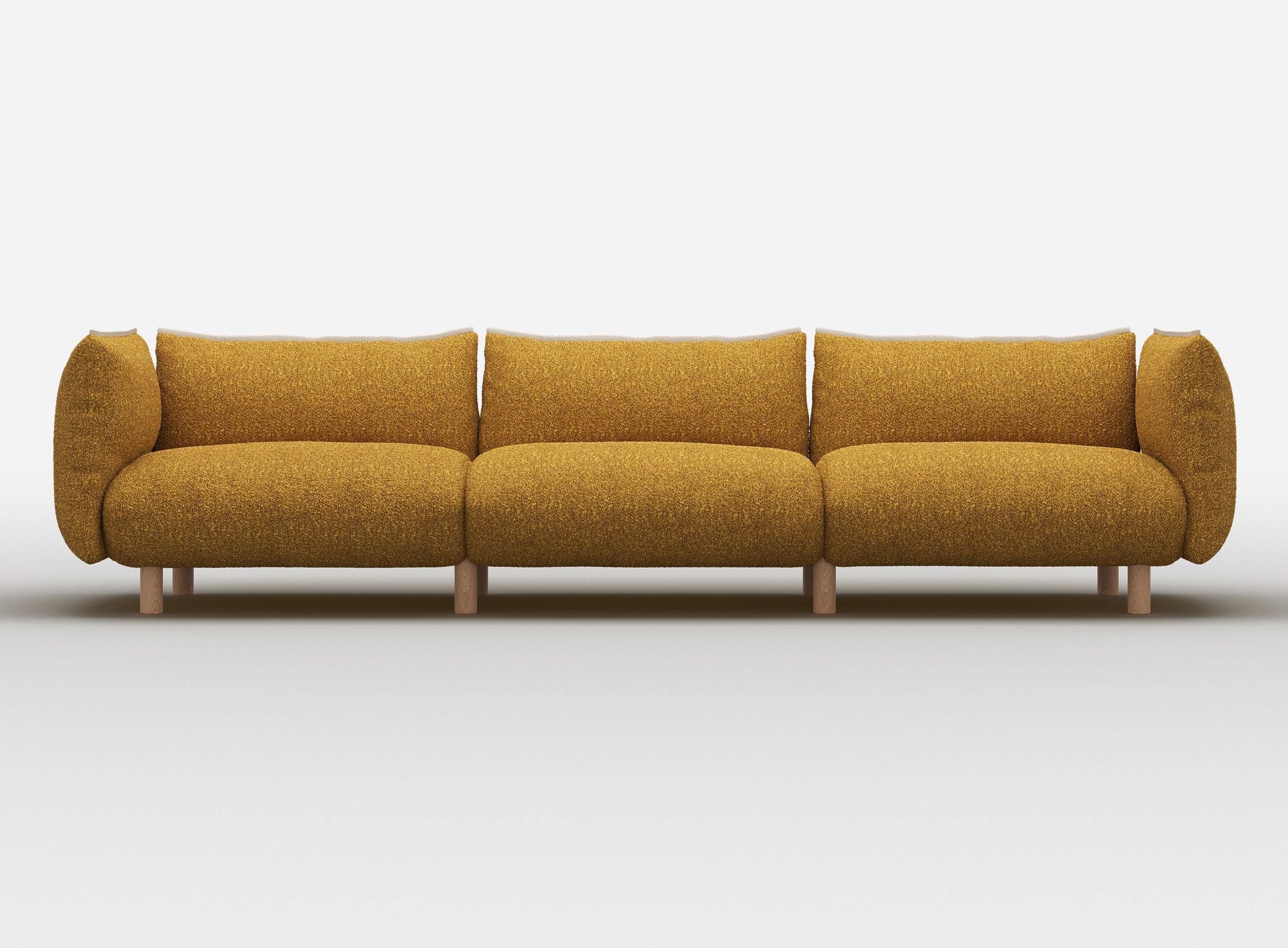 Pillow 5 Seater Sofa | Mustard Boucle