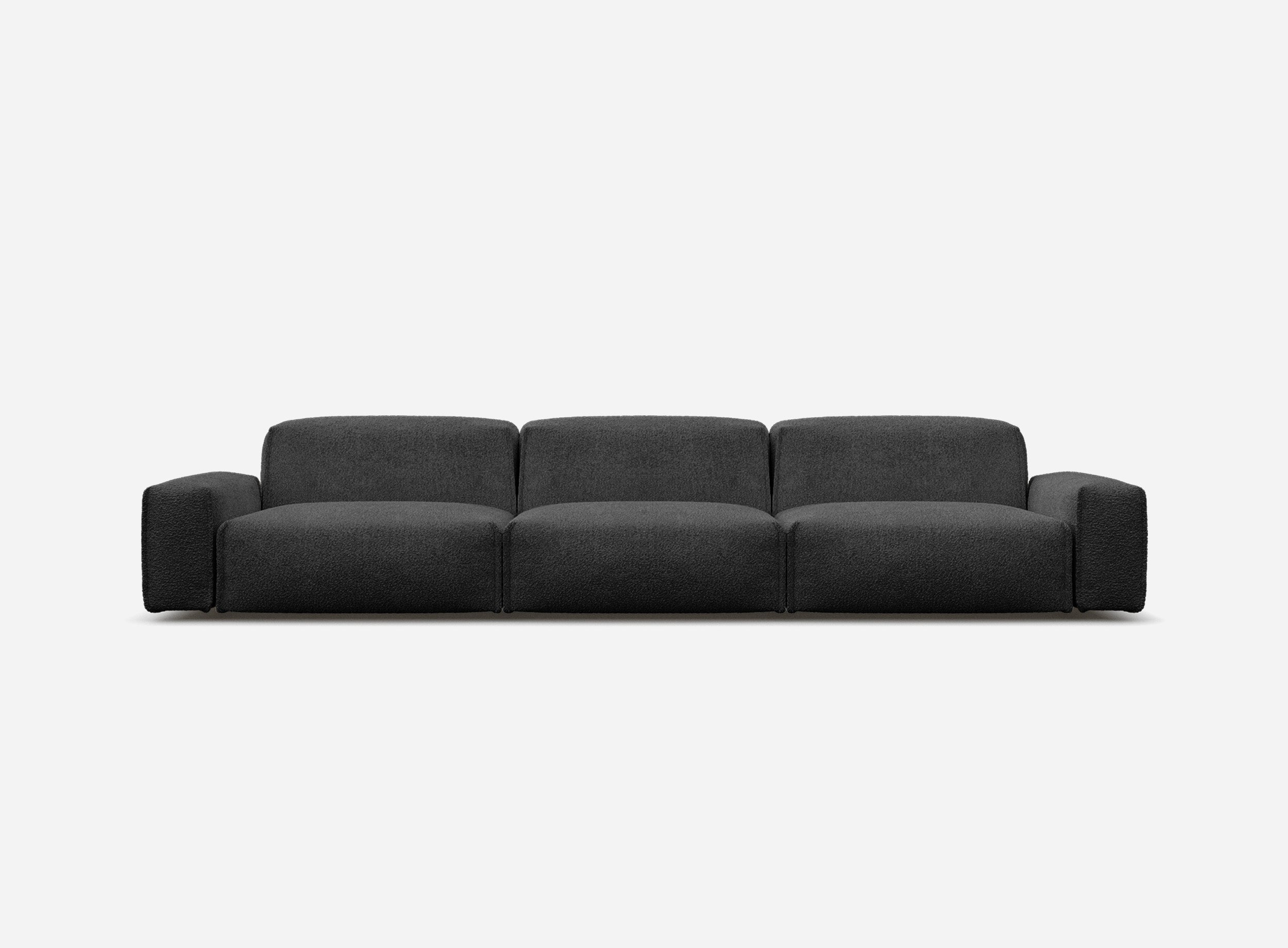 Float 5 Seater Sofa | Black Boucle