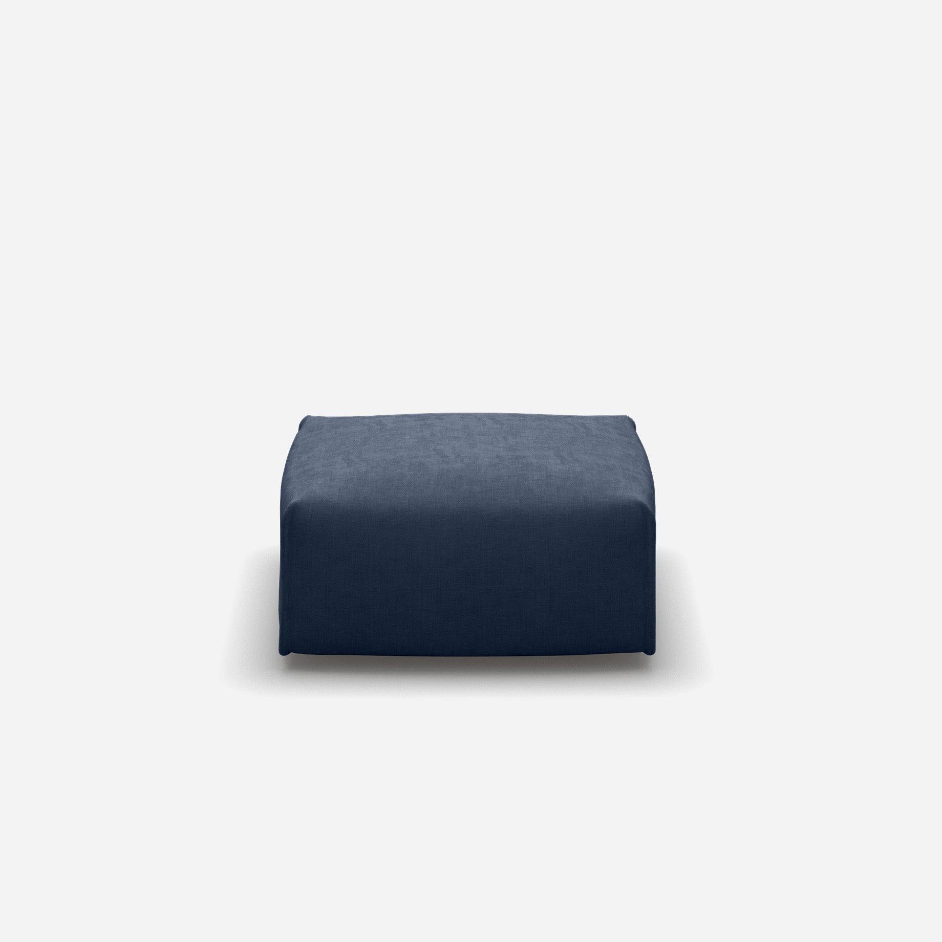 Float Square Ottoman | Navy Cotton