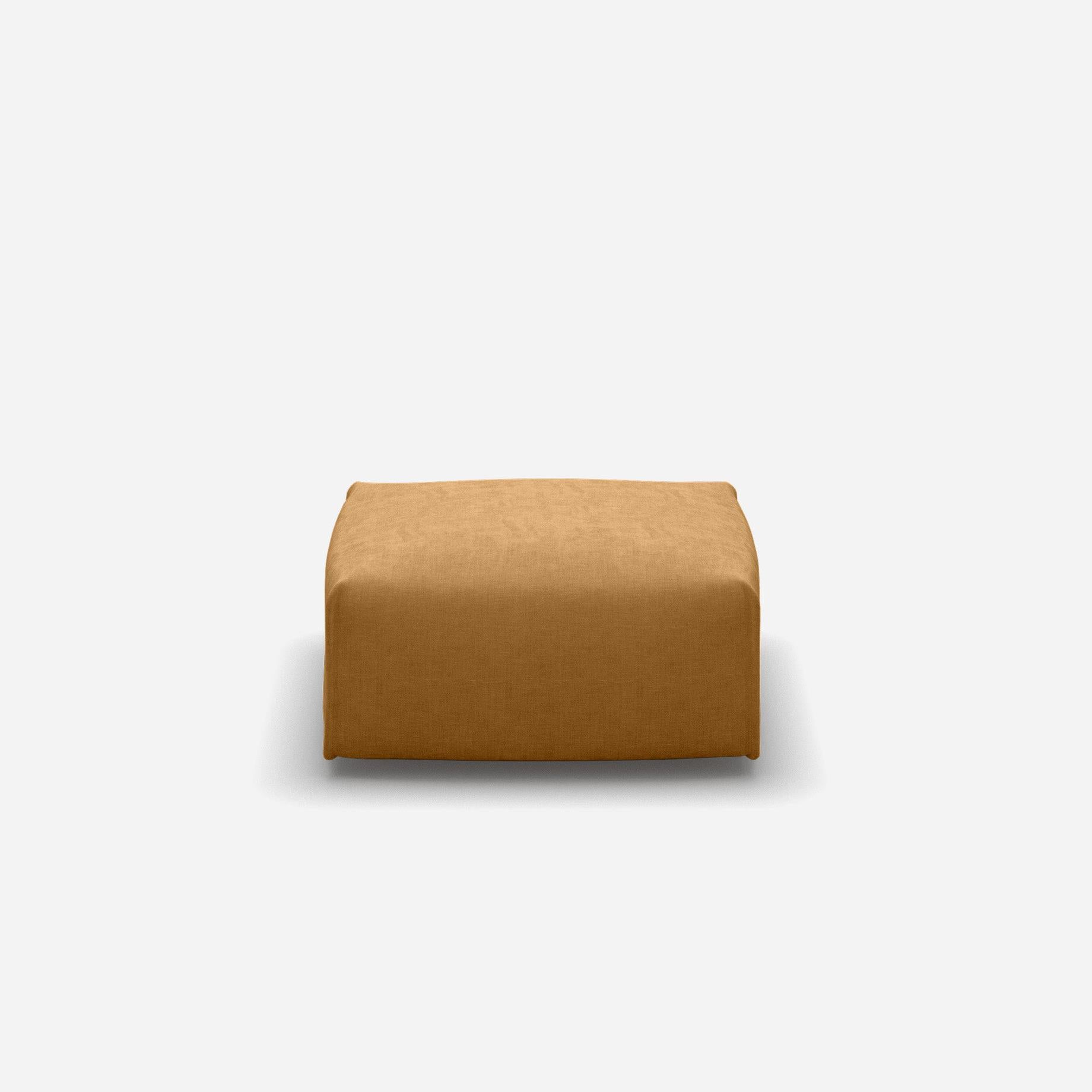 Float Square Ottoman | Ochre Cotton