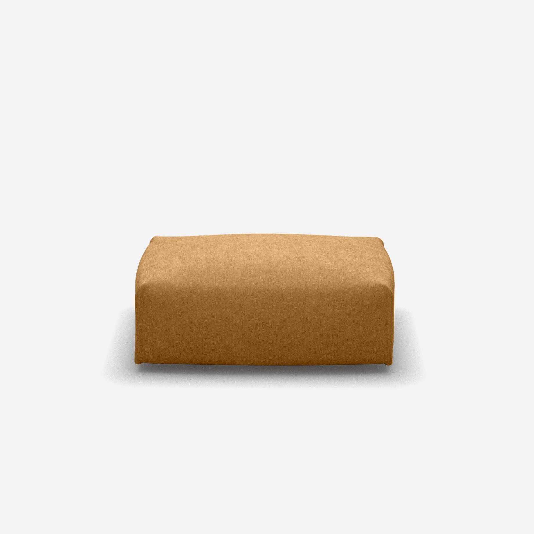 Float Rectangular Ottoman | Ochre Cotton