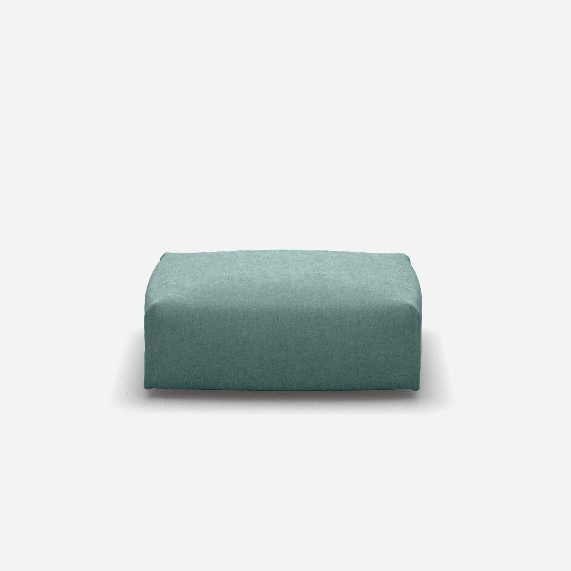 Float Rectangular Ottoman | Sage Cotton