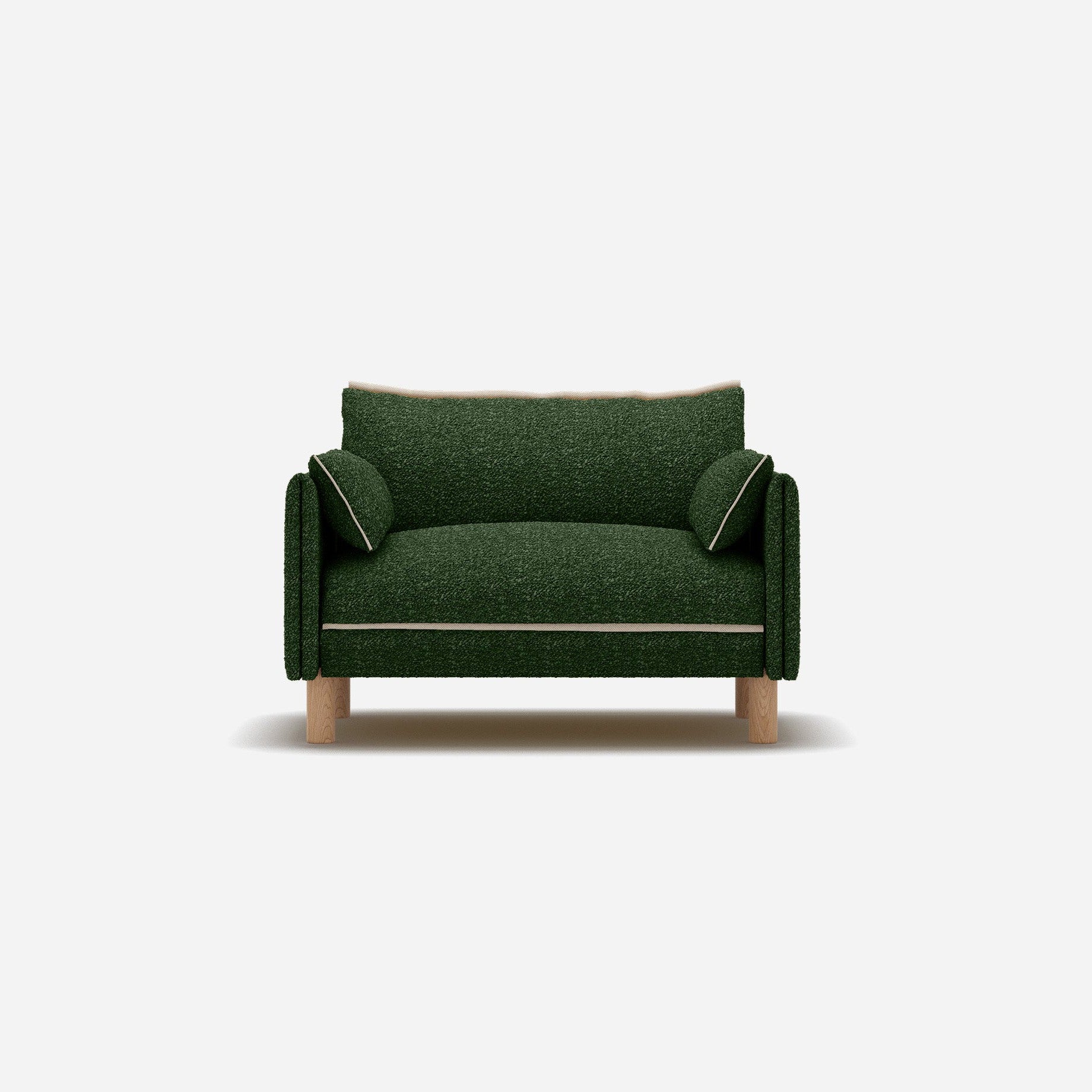 Cozy 1.5 Seater Sofa | Green Boucle