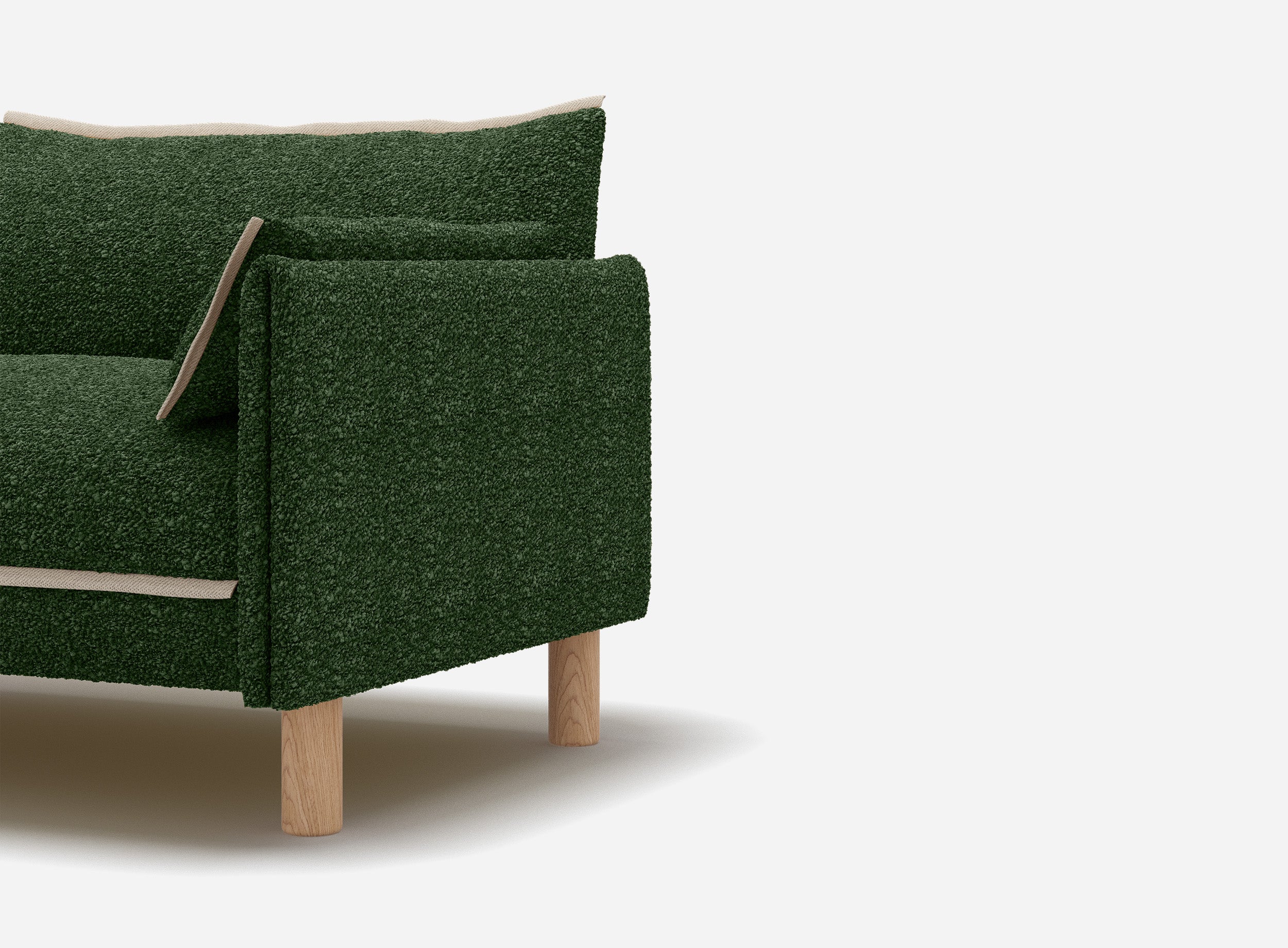 Cozy 3 Seater Sofa | Green Boucle