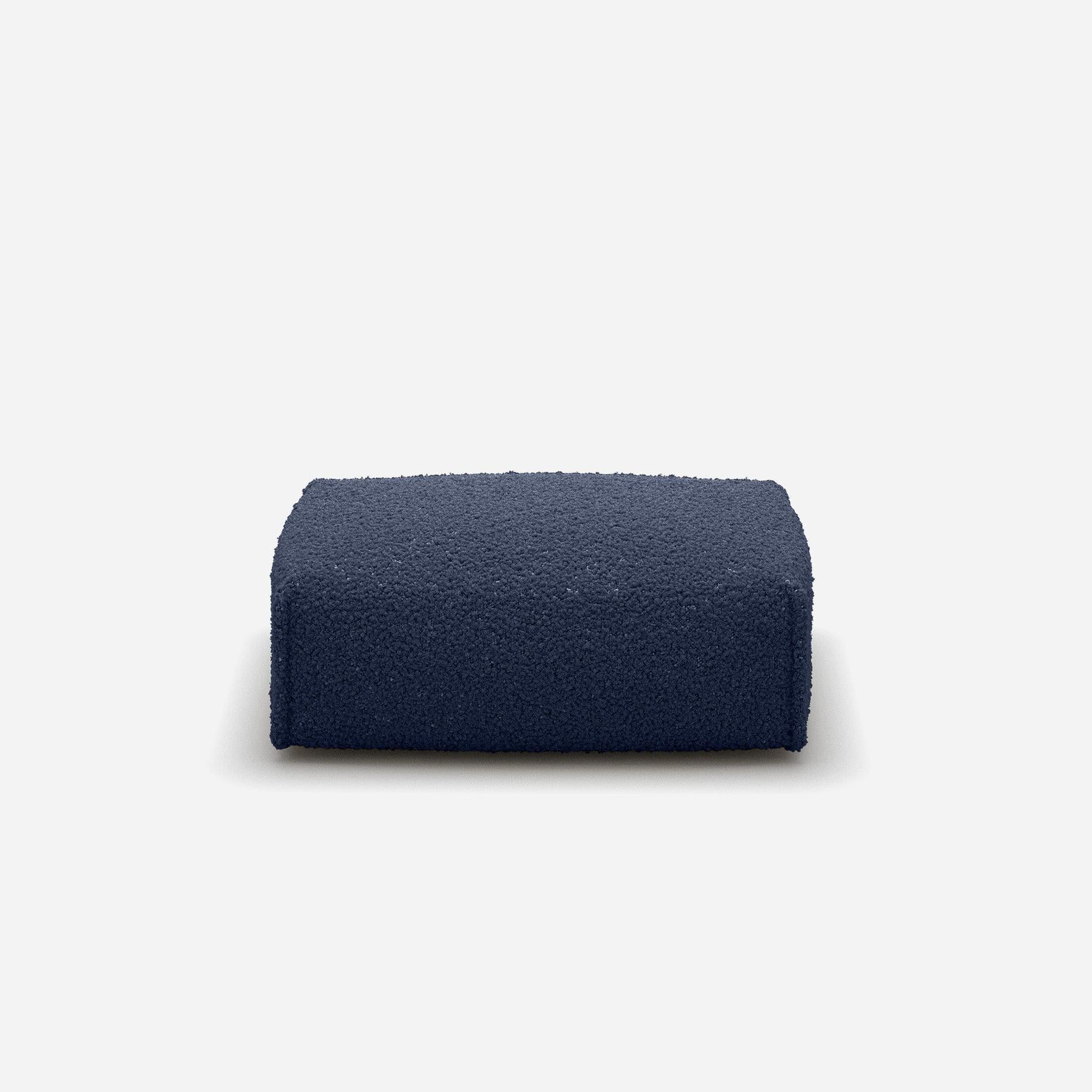 Float Rectangular Ottoman | Navy Fleece