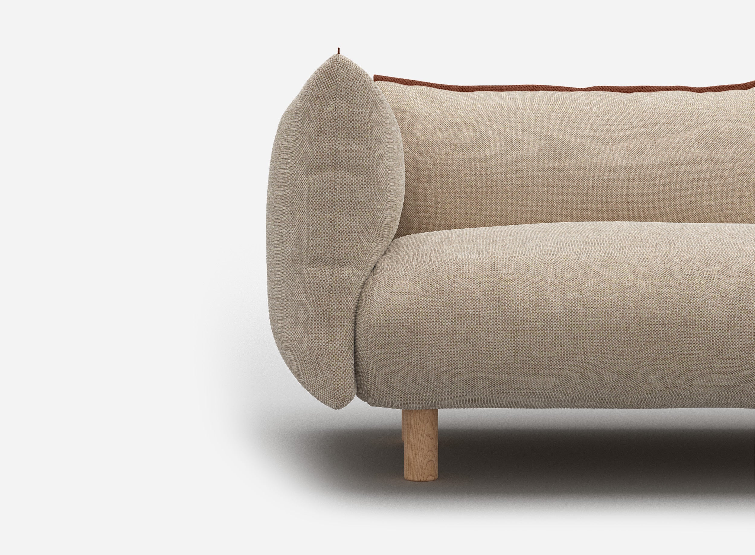 Pillow 3 Seater Sofa | Cream Textured Weave