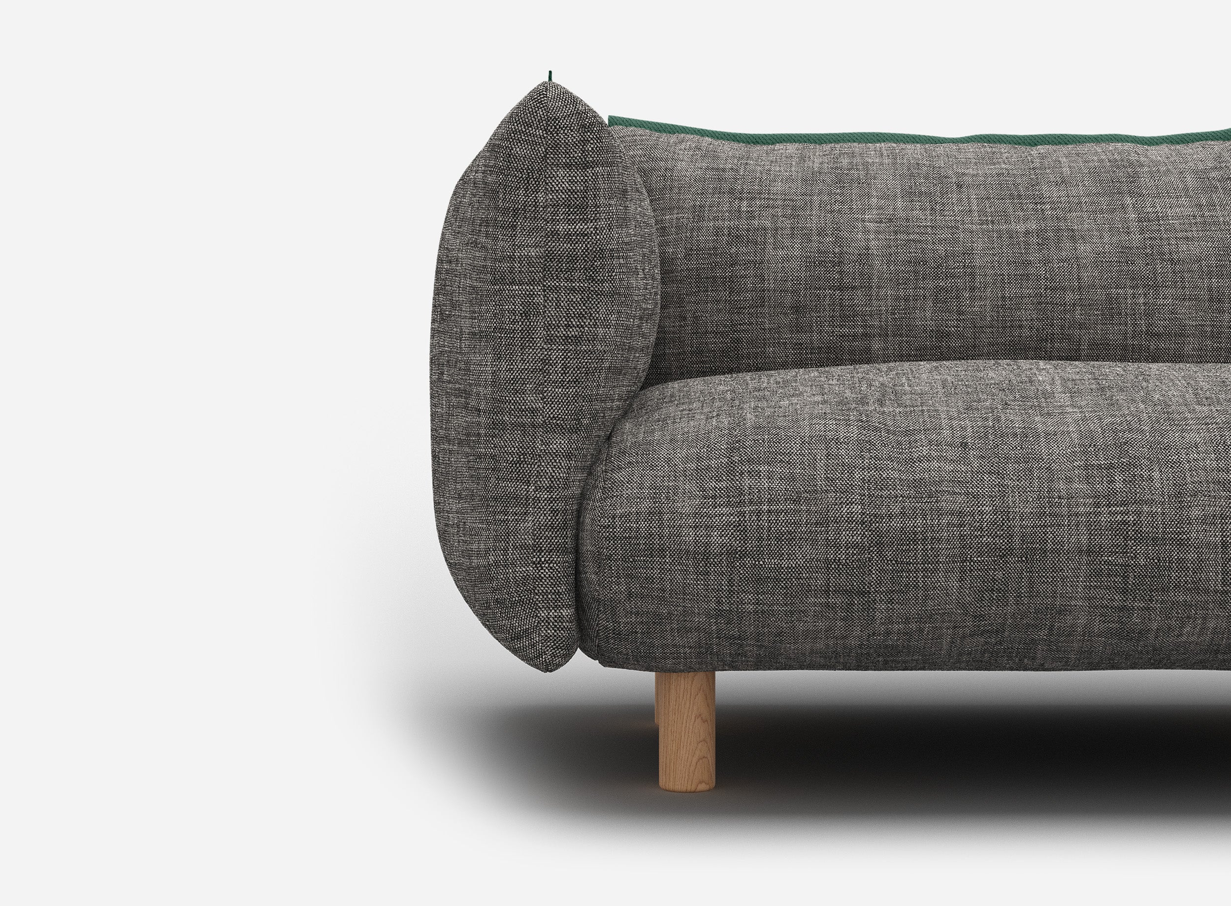 Pillow 3 Seater Sofa | Salt & Pepper Textured Weave