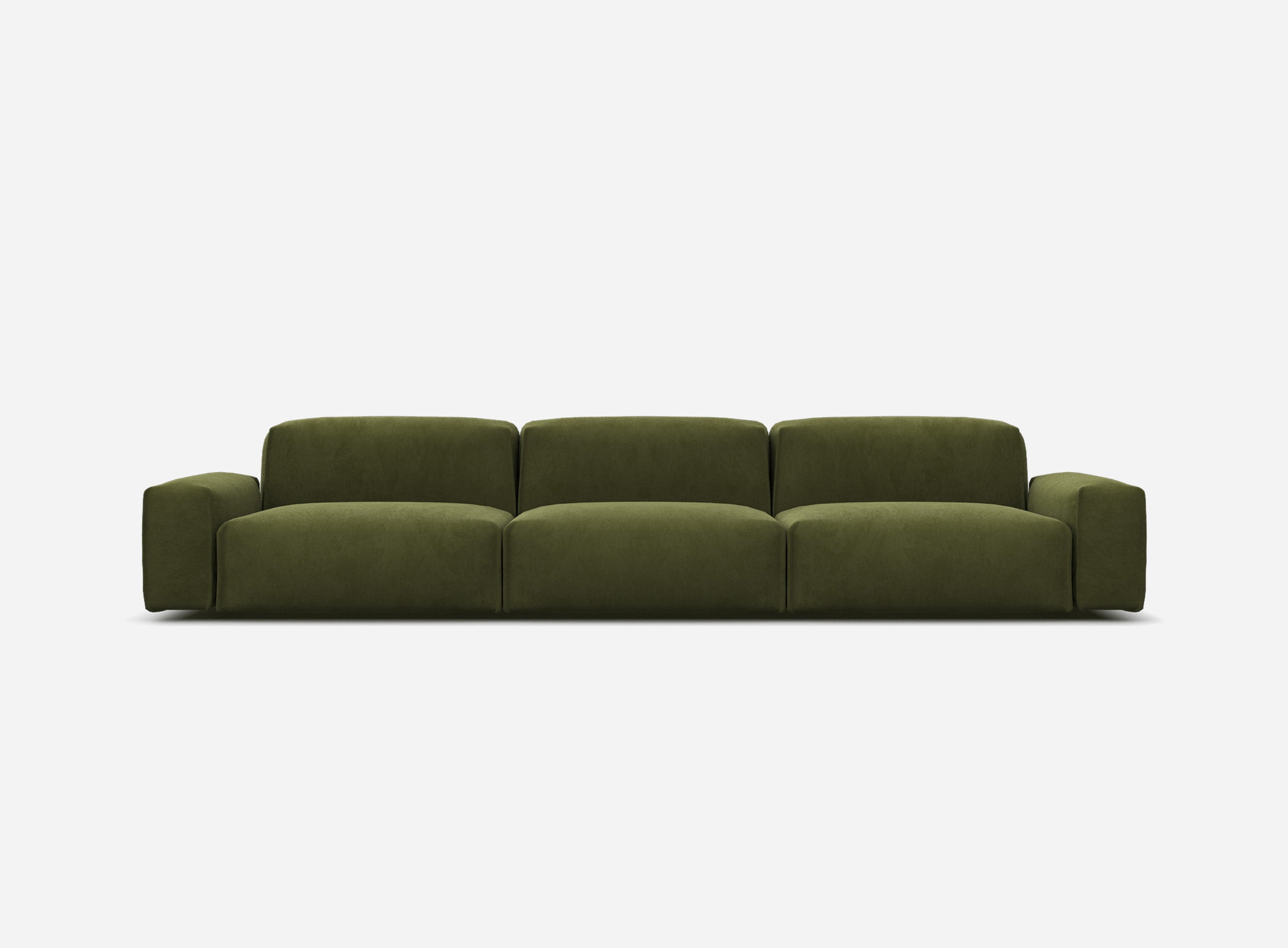 Float 5 Seater Sofa | Dark Green Velvet